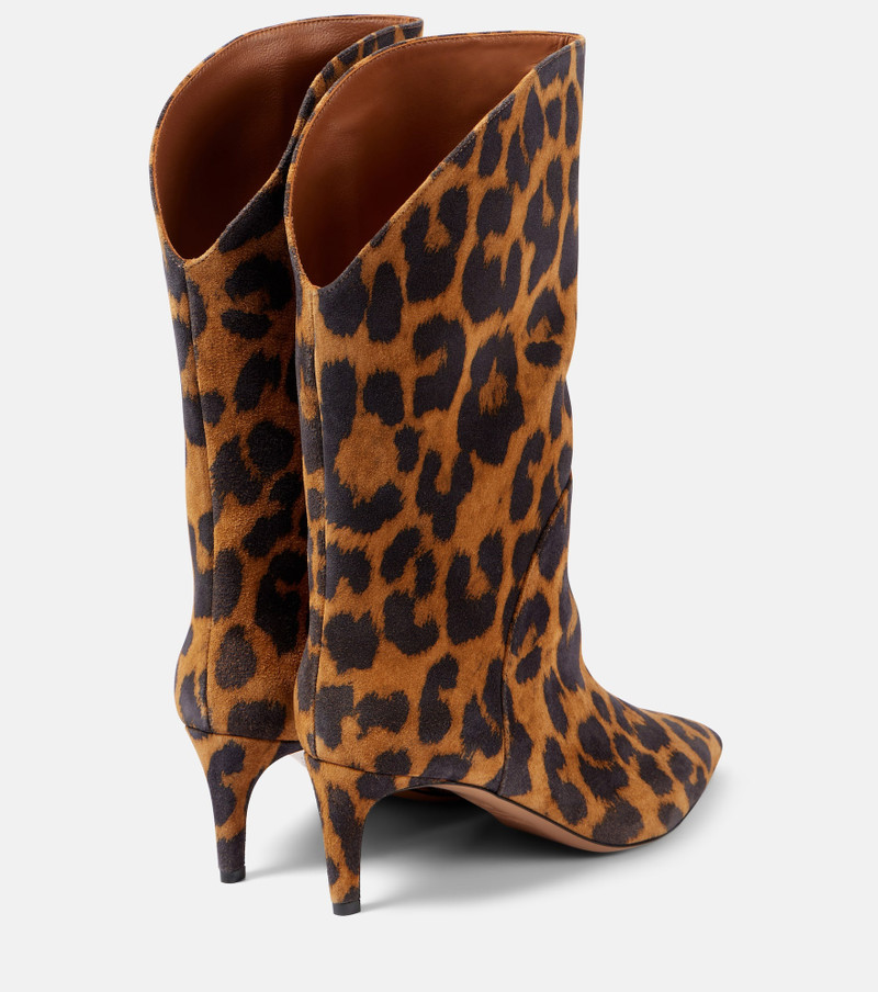 PARIS TEXAS Gaia 60 leopard-print suede boots outlook