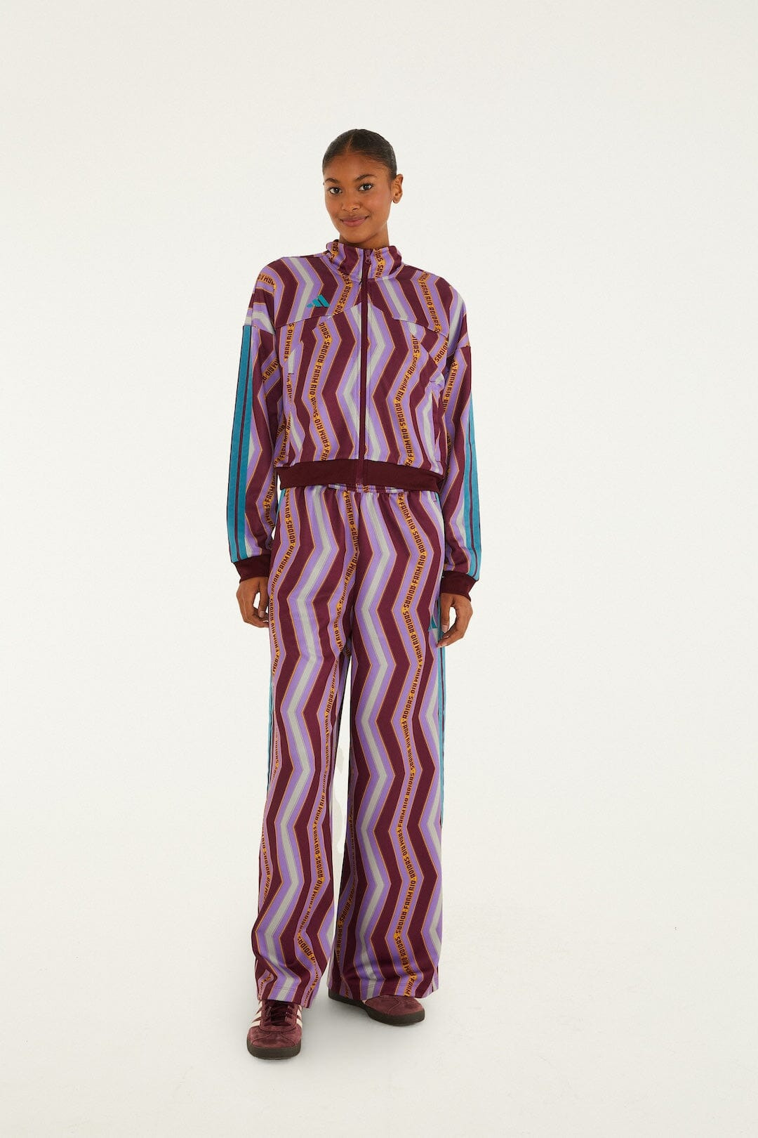 Zig Zag Stripes Lilac Adidas Tiro Jacket - 2