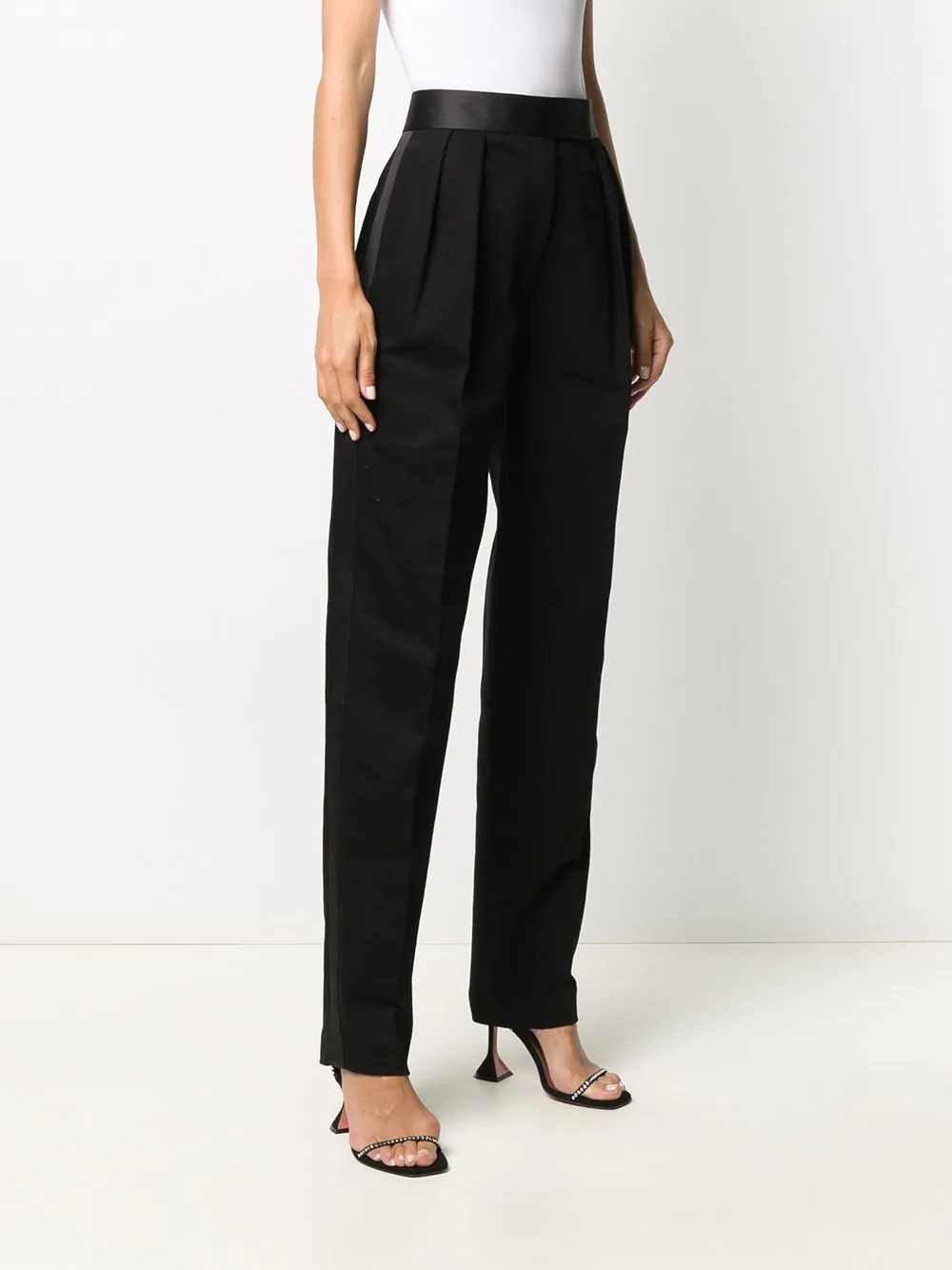 high-waisted tuxedo trousers - 3