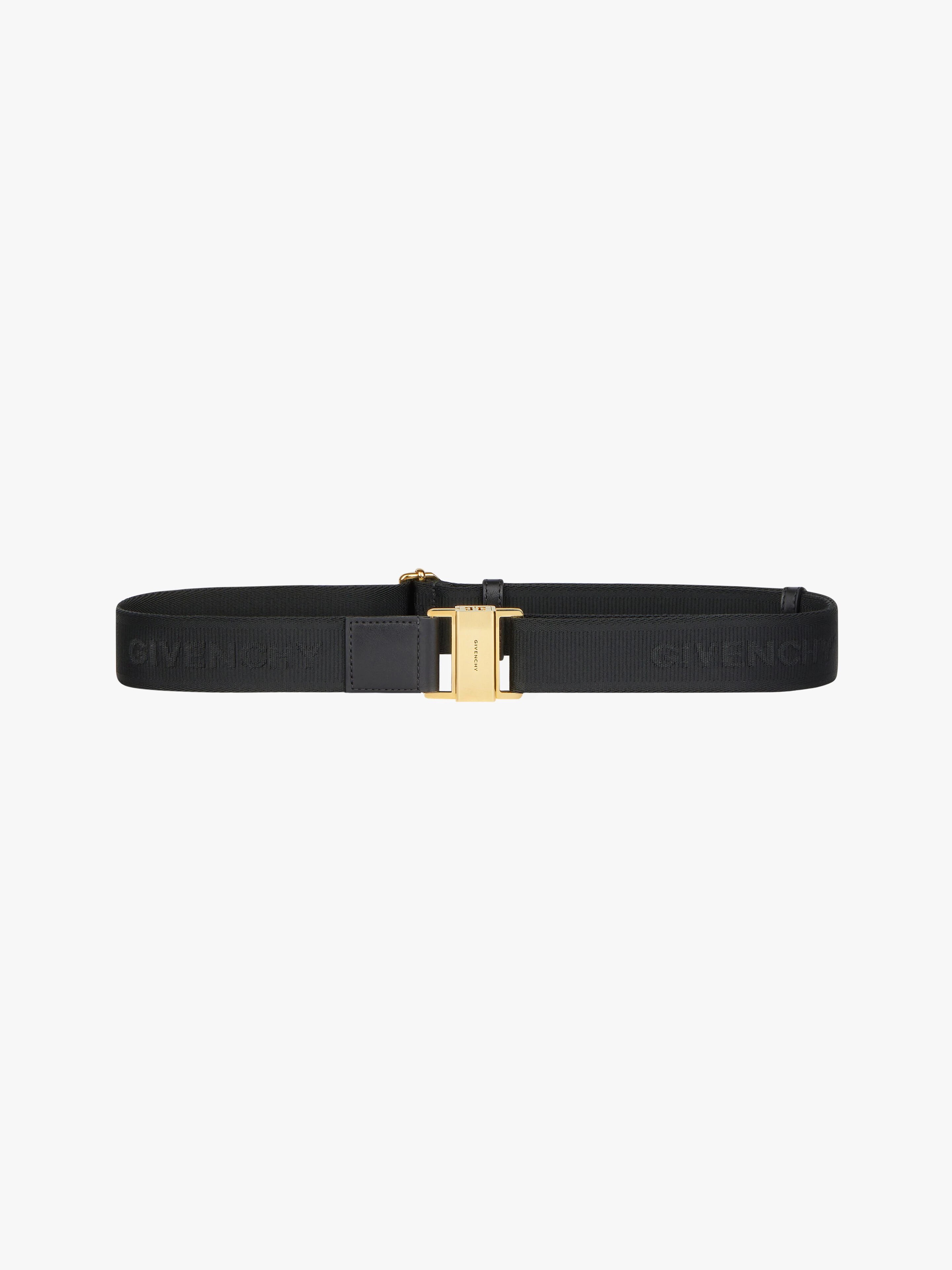 BELT IN CANVAS AND LEATHER WITH 4G CLASP - 1