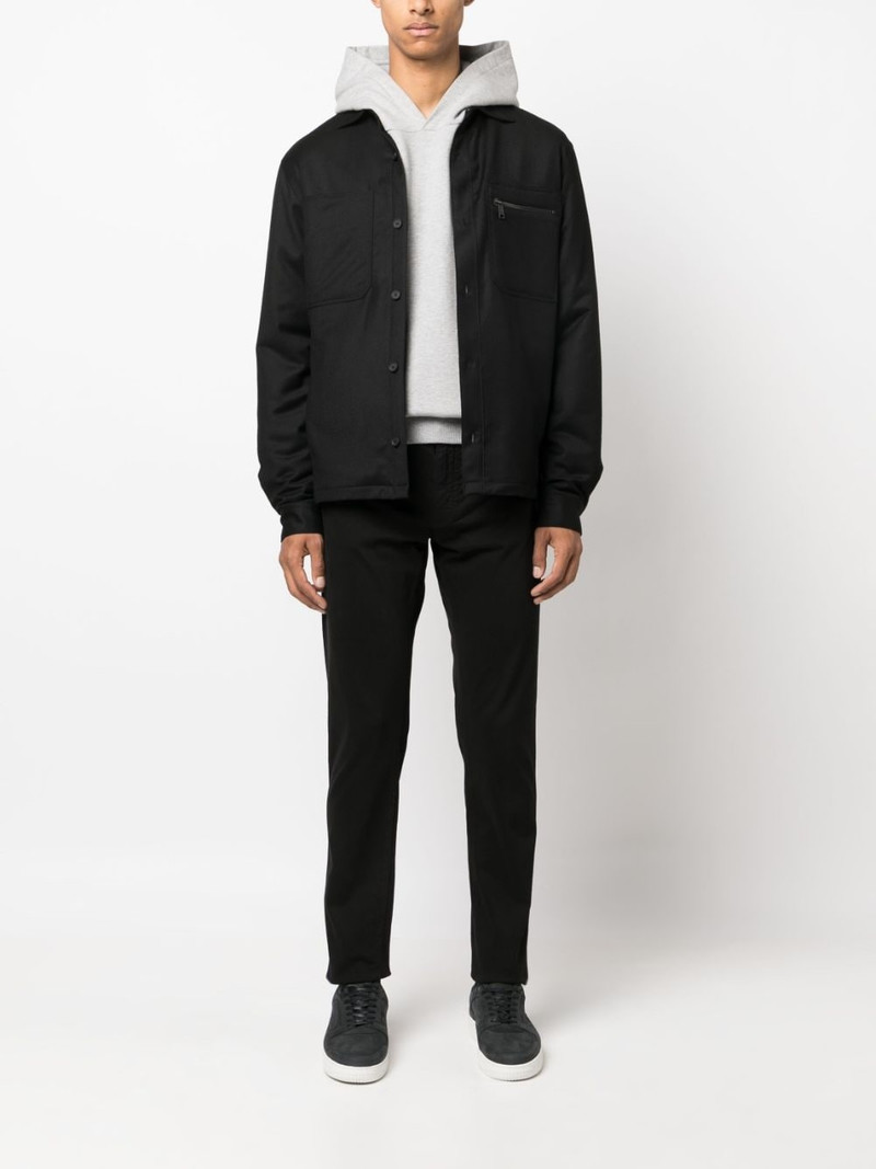 ZEGNA slim-cut gabardine trousers outlook