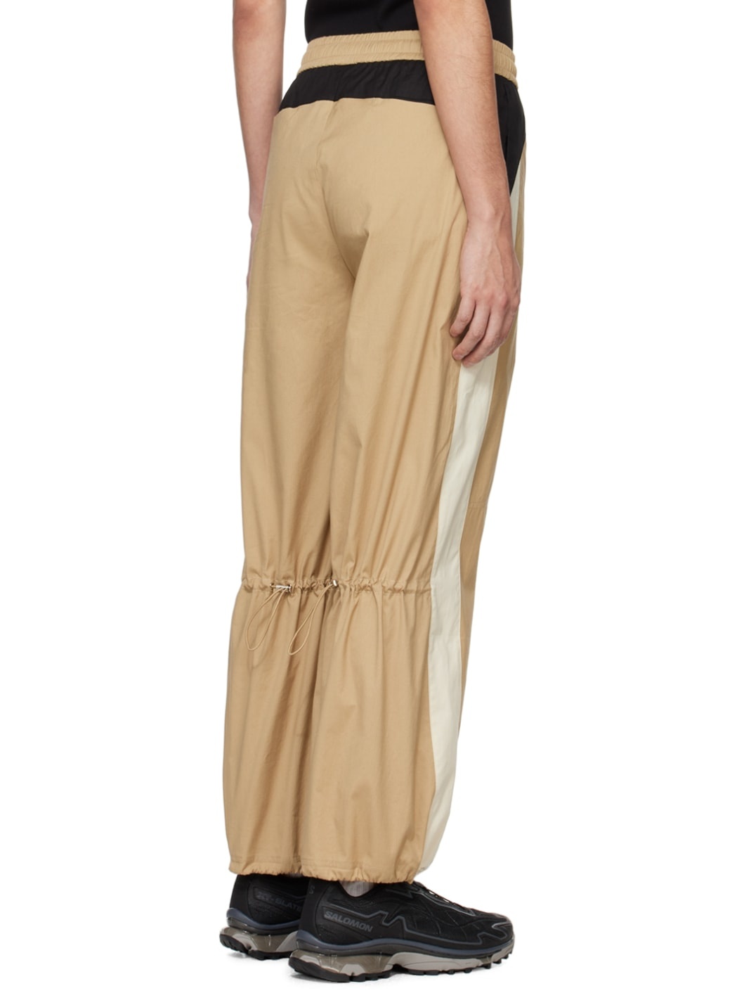 Beige Blocked Trousers - 3