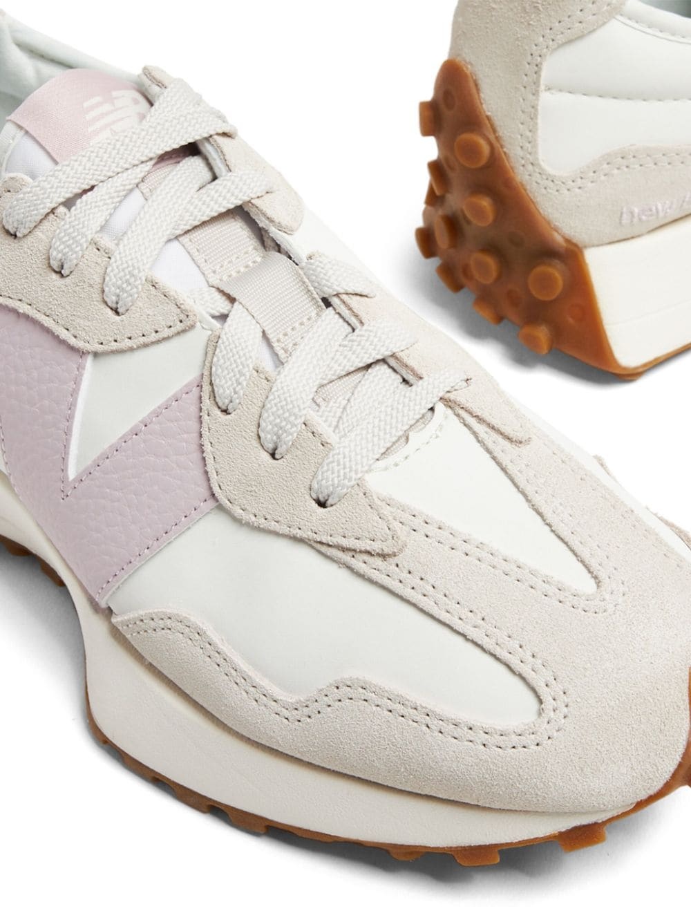 327 low-top leather sneakers - 5