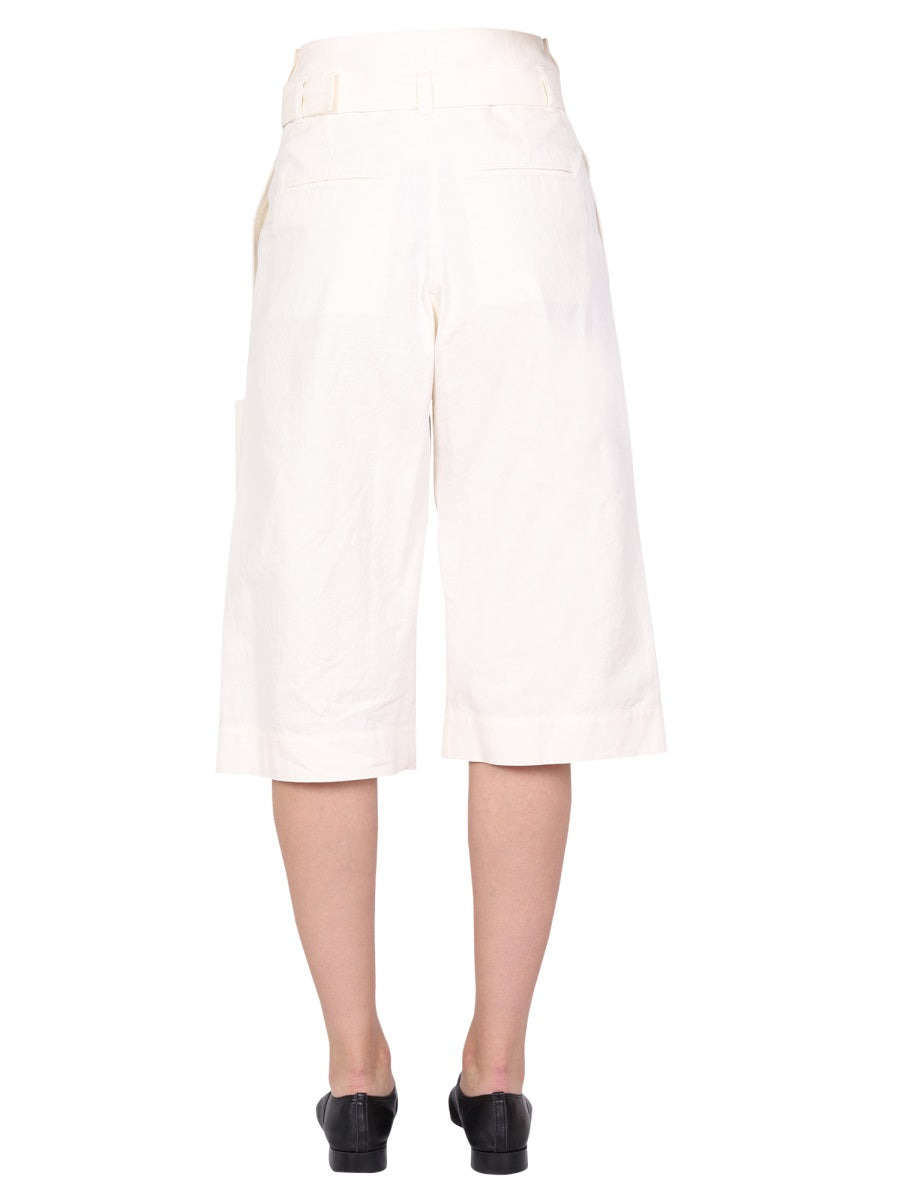 Lemaire Women Belted Bermuda Shorts - 4