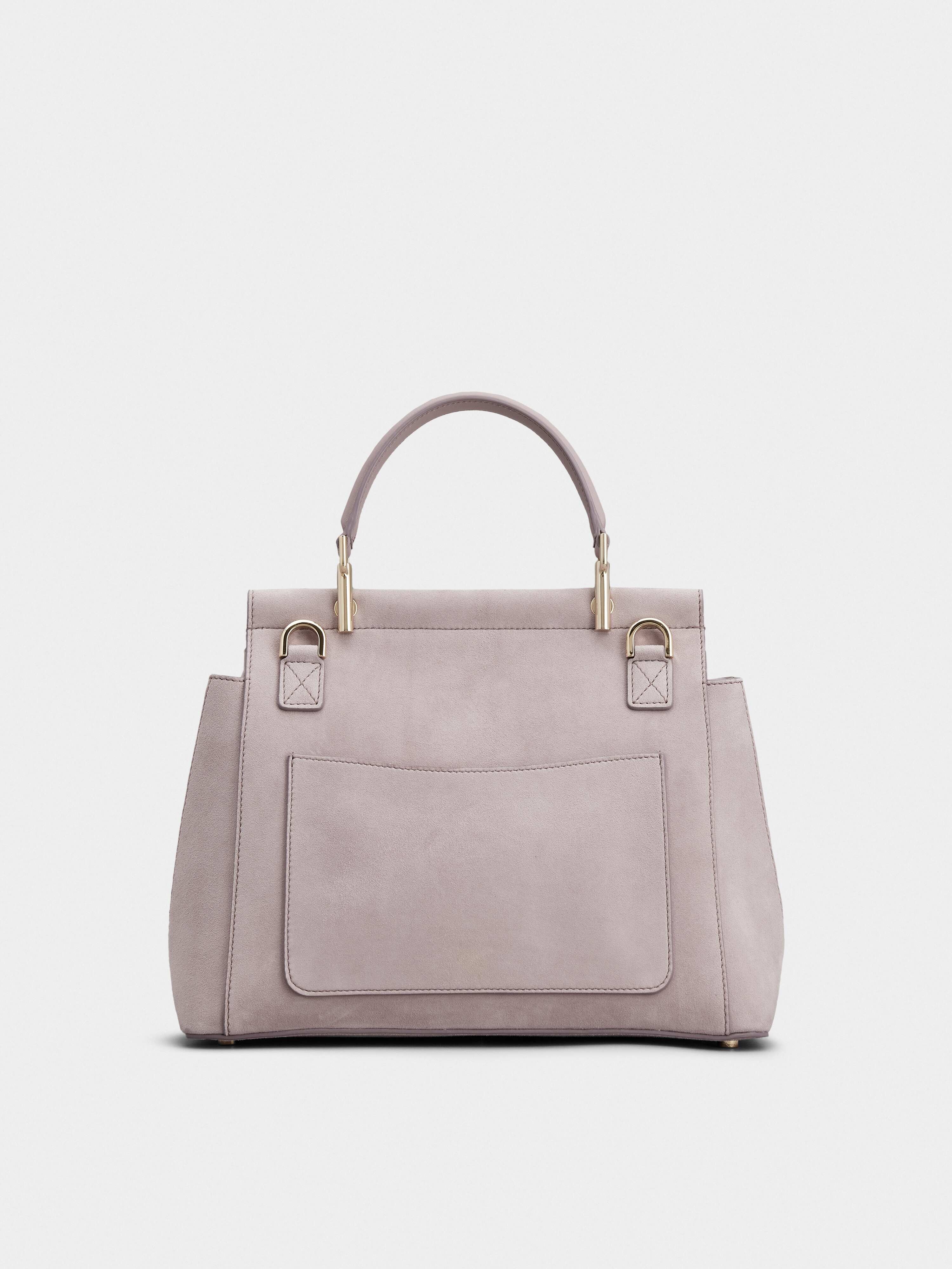 Viv' Cabas Foulard Metal Buckle Bag in Suede - 5