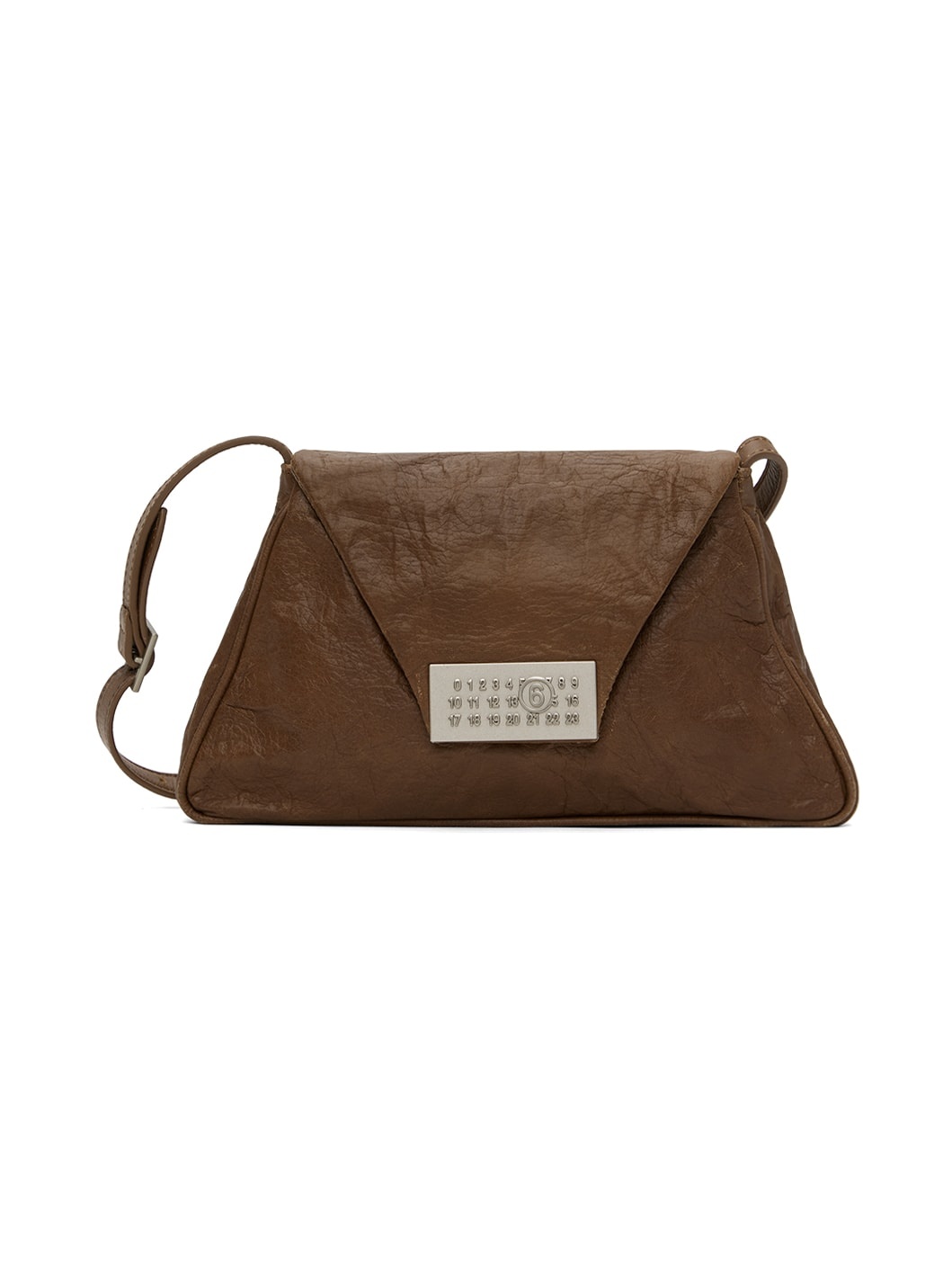 Brown Numeric Medium Shoulder Bag - 1