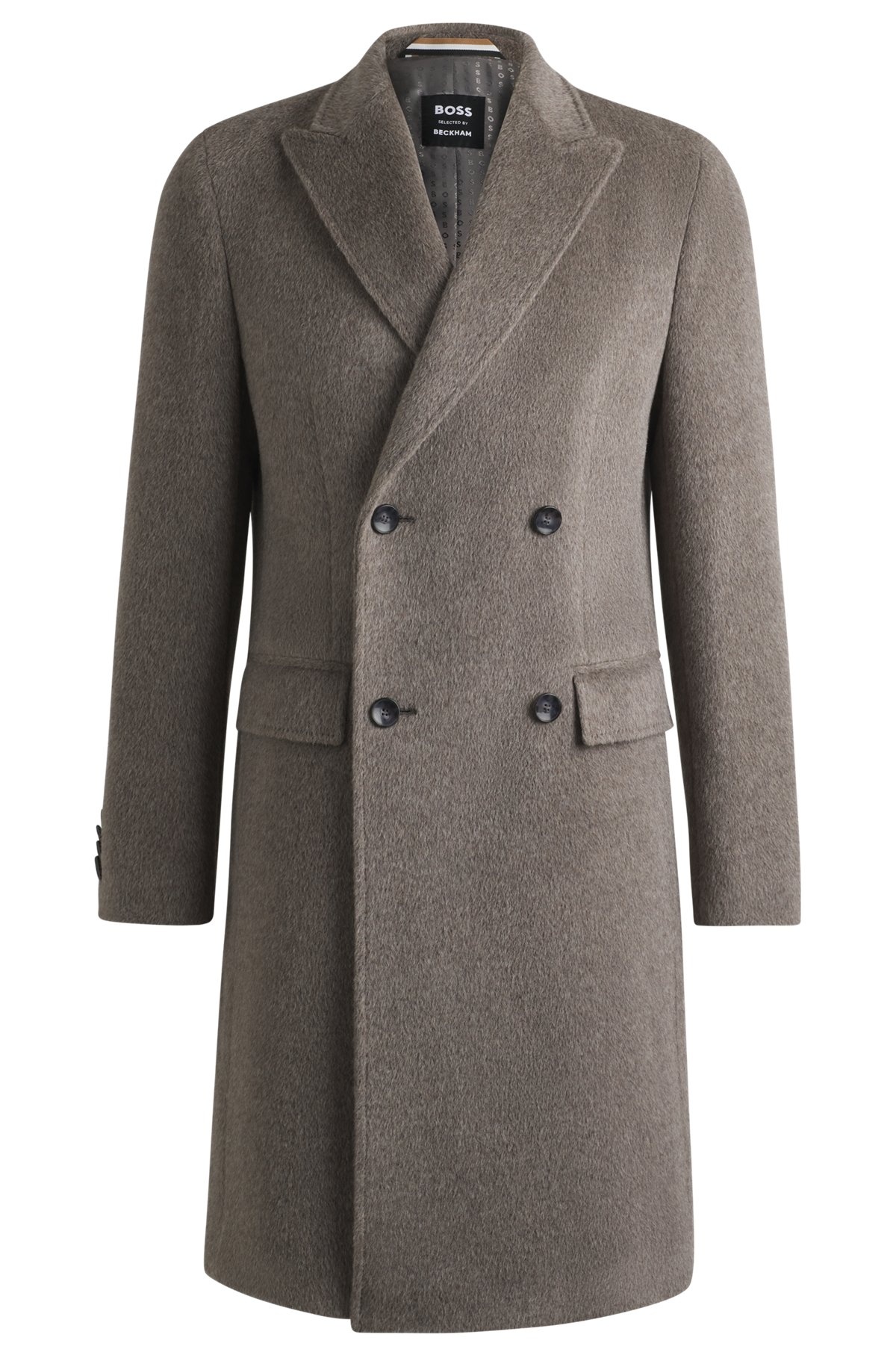 BOSS SELECTED BY BECKHAM ALPACA-BLEND COAT - 1