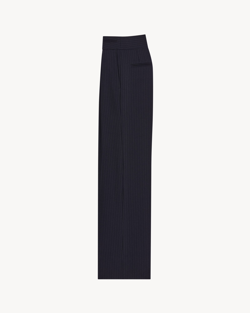 FLUID PANTS IN PIN DOT STRIPE WOOL GABARDINE 3