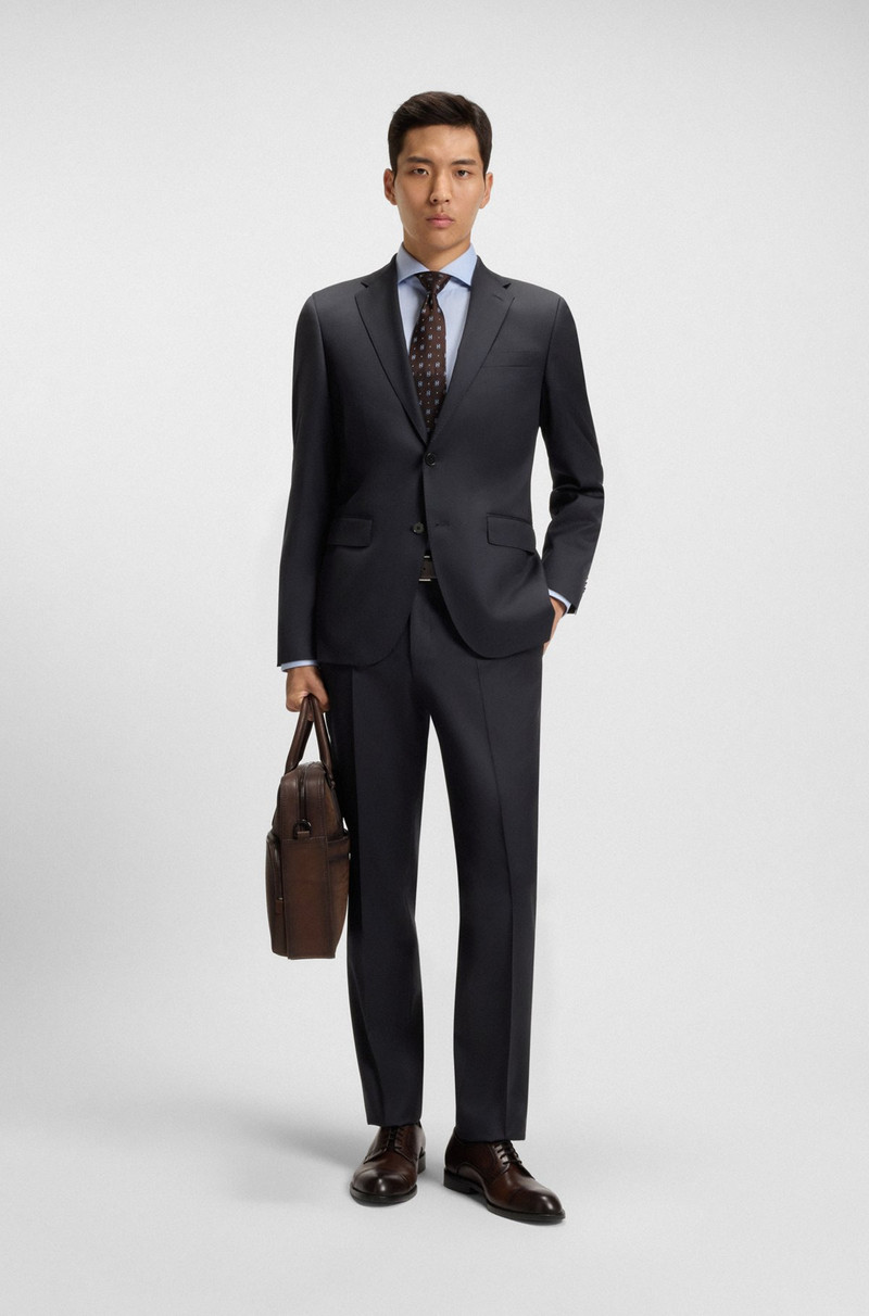 BOSS REGULAR-FIT TROUSERS IN WOOL SERGE outlook