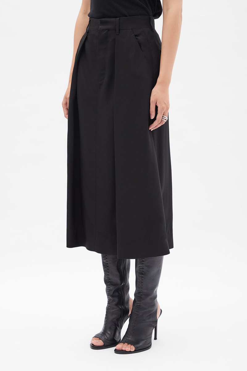 Ann Demeulemeester Yura Midi "A" Line Pleated Skirt outlook