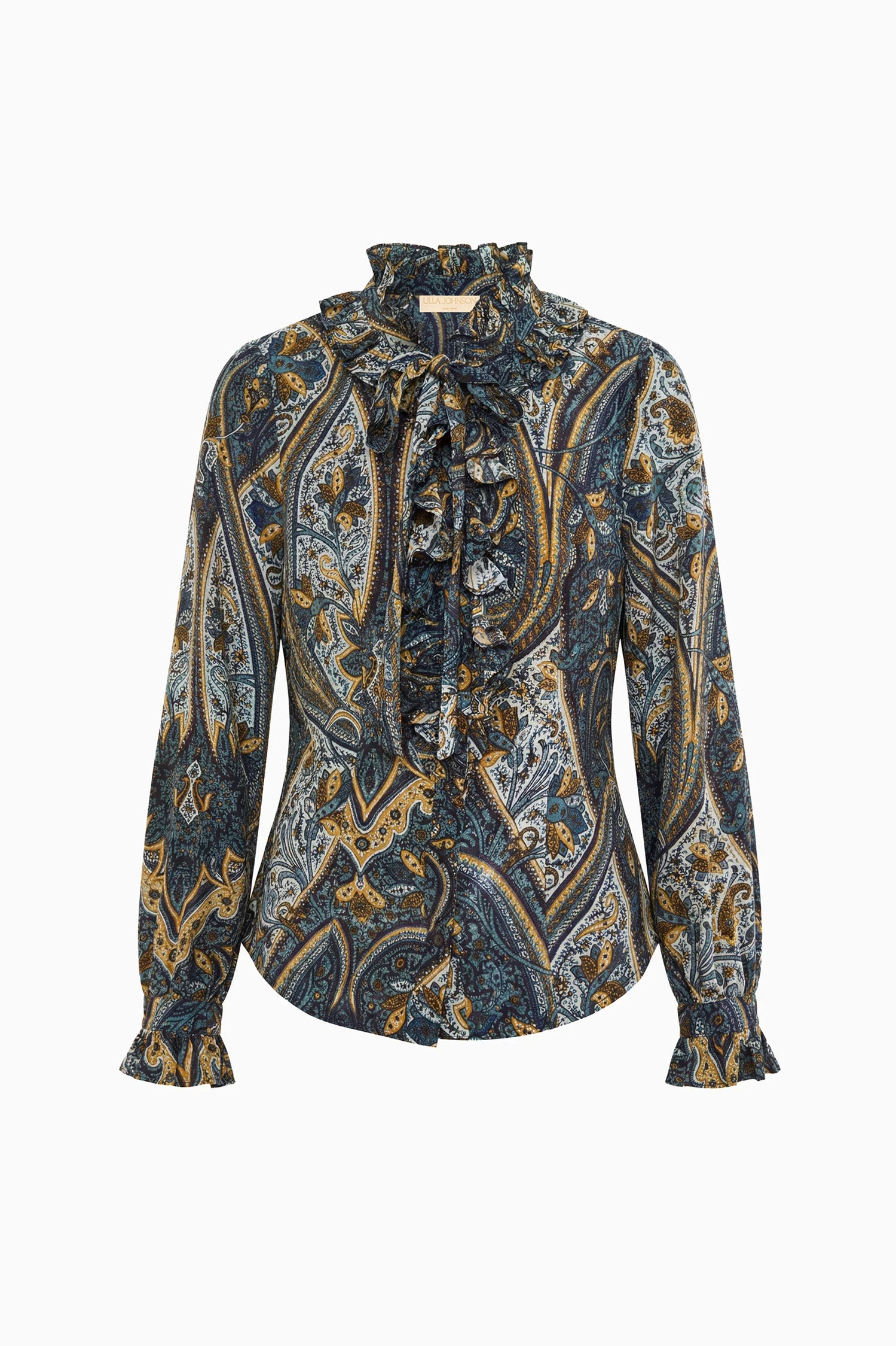 Catroux Long Sleeve Silk Blouse - 1
