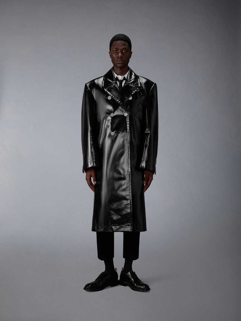 GABARDINE SLICKER OVERSIZED PEACOAT 3