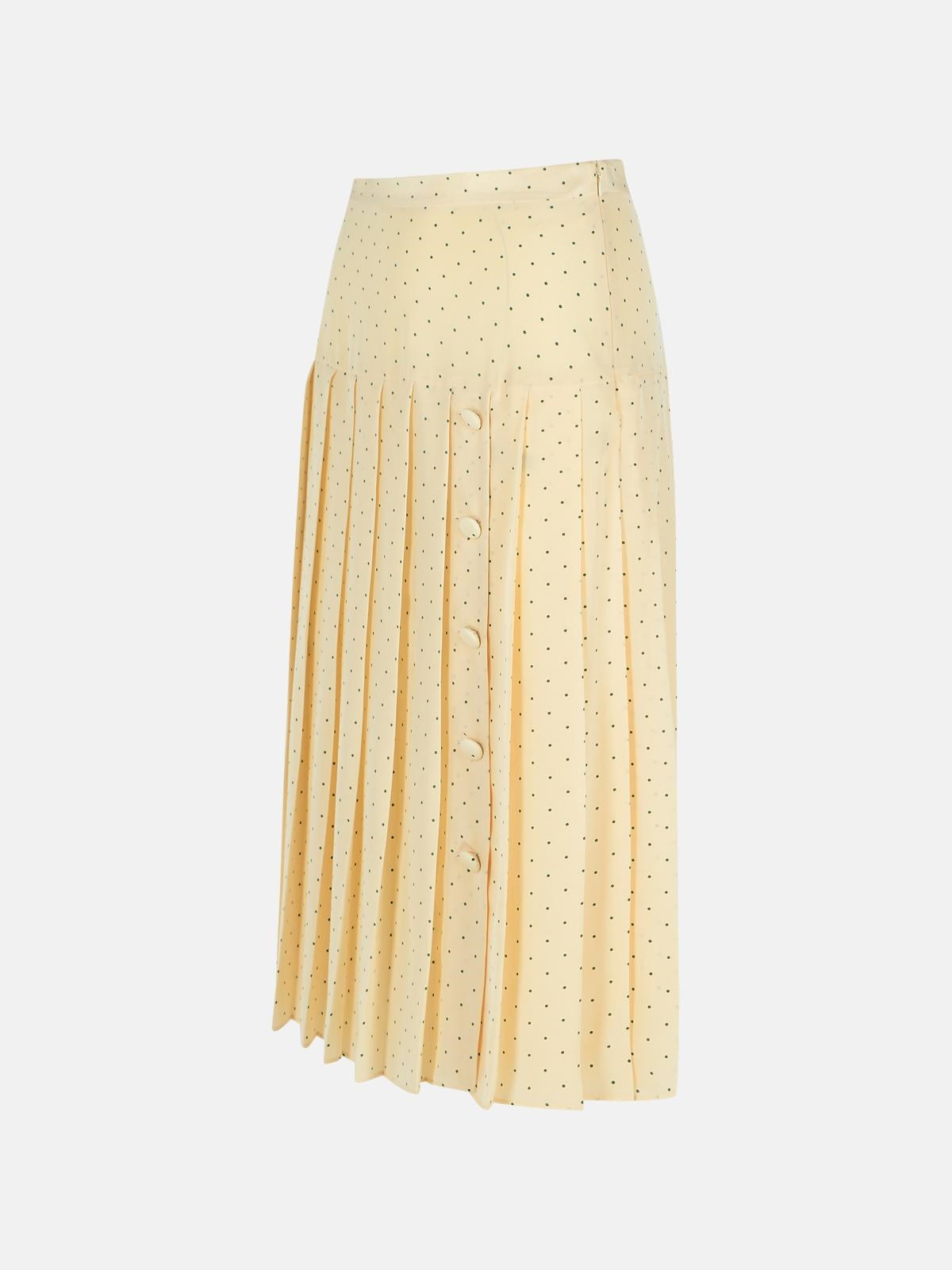 CREAM SILK SKIRT - 2