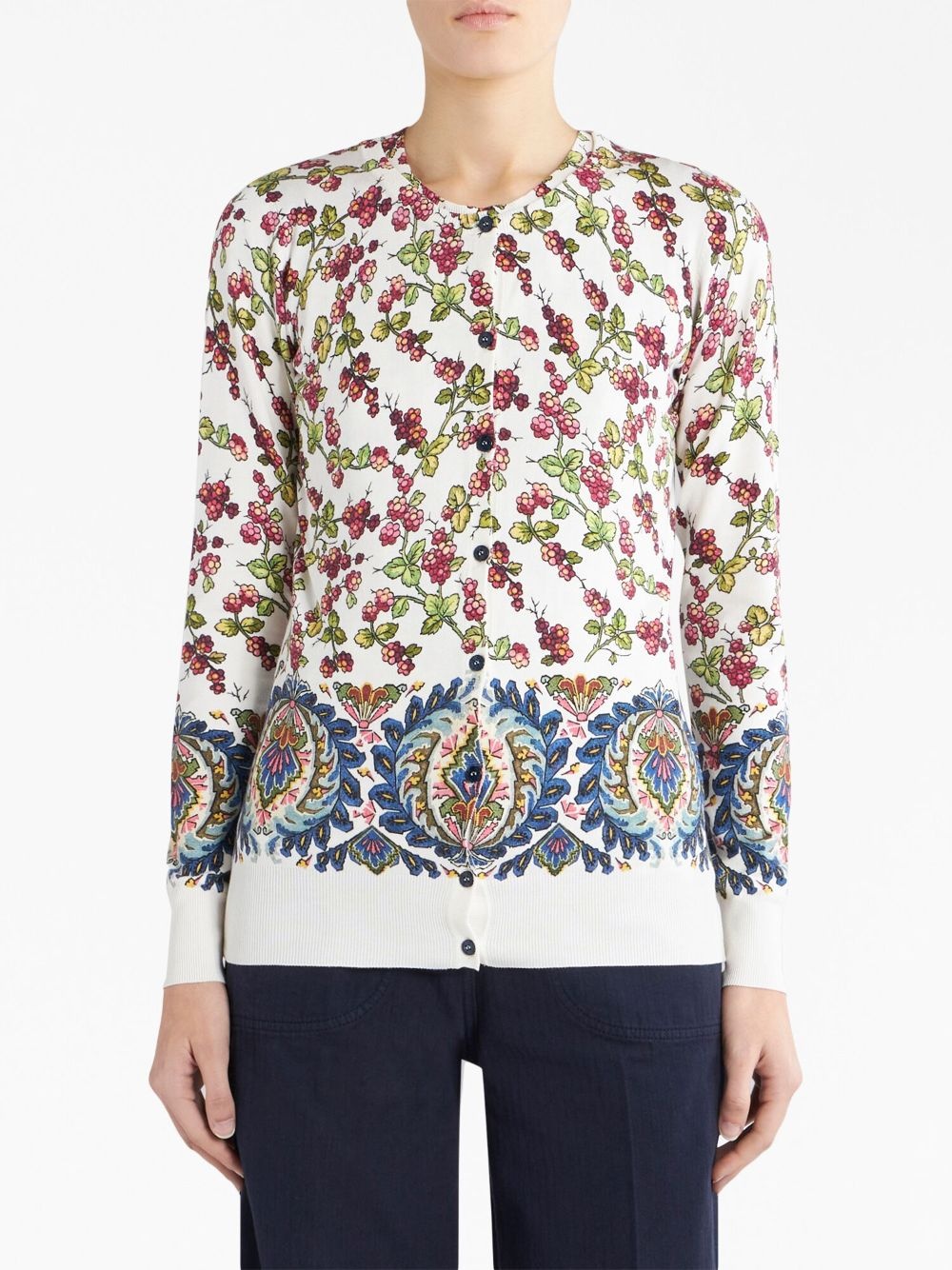 berry-motif cotton twin-set - 2
