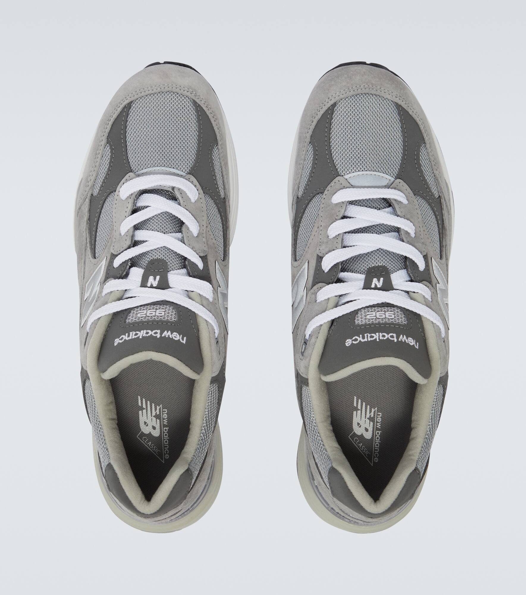 992 suede-trimmed sneakers - 4
