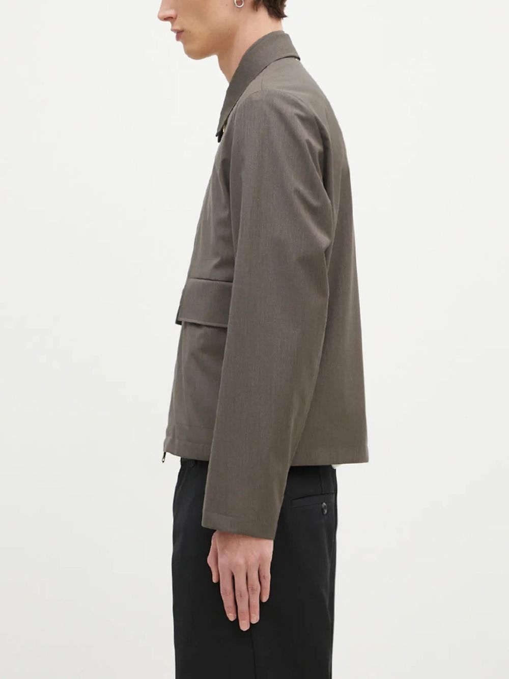 zip-fastening pocket shirt jacket - 2