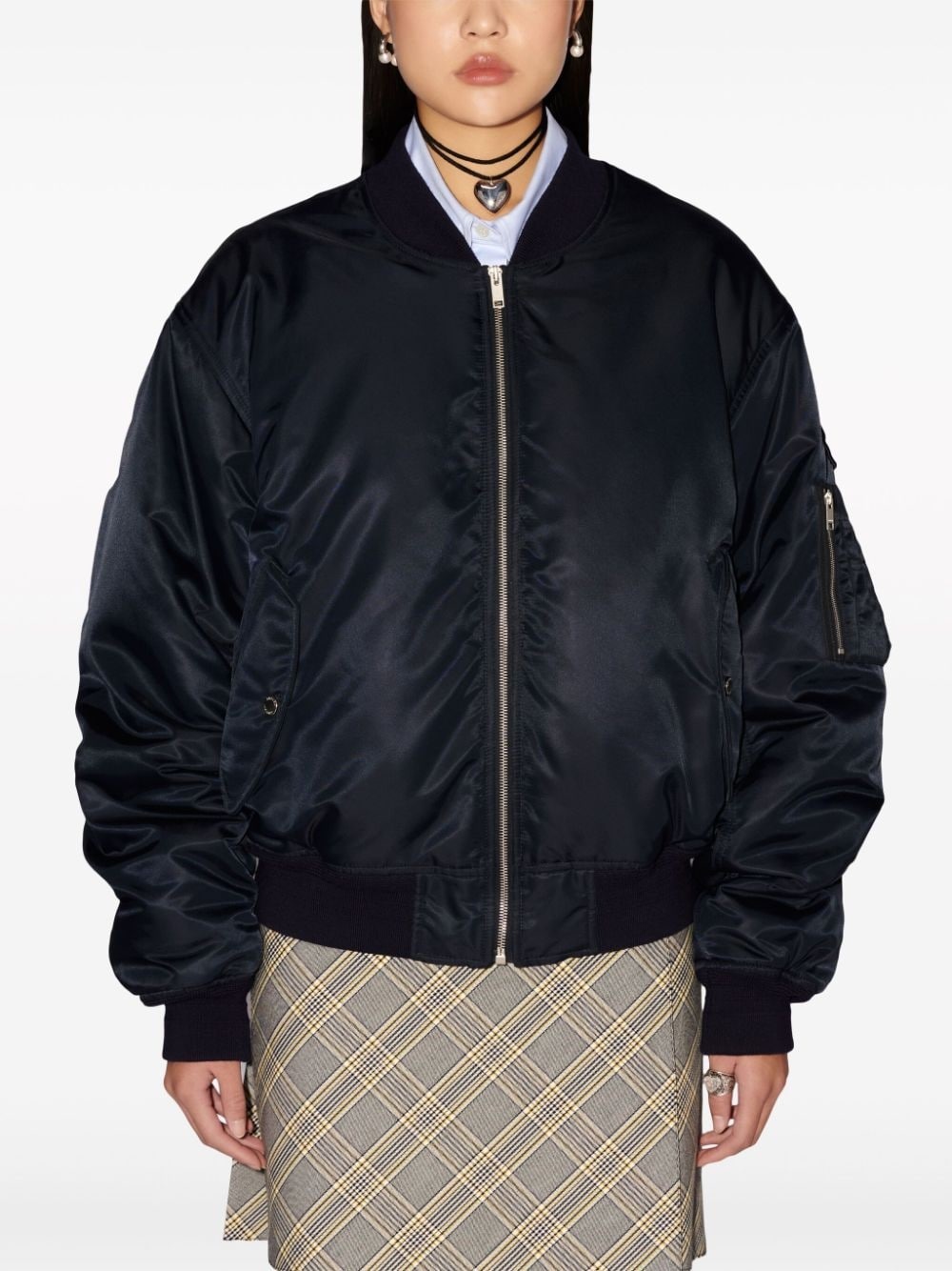 logo-appliquÃ© bomber jacket - 5