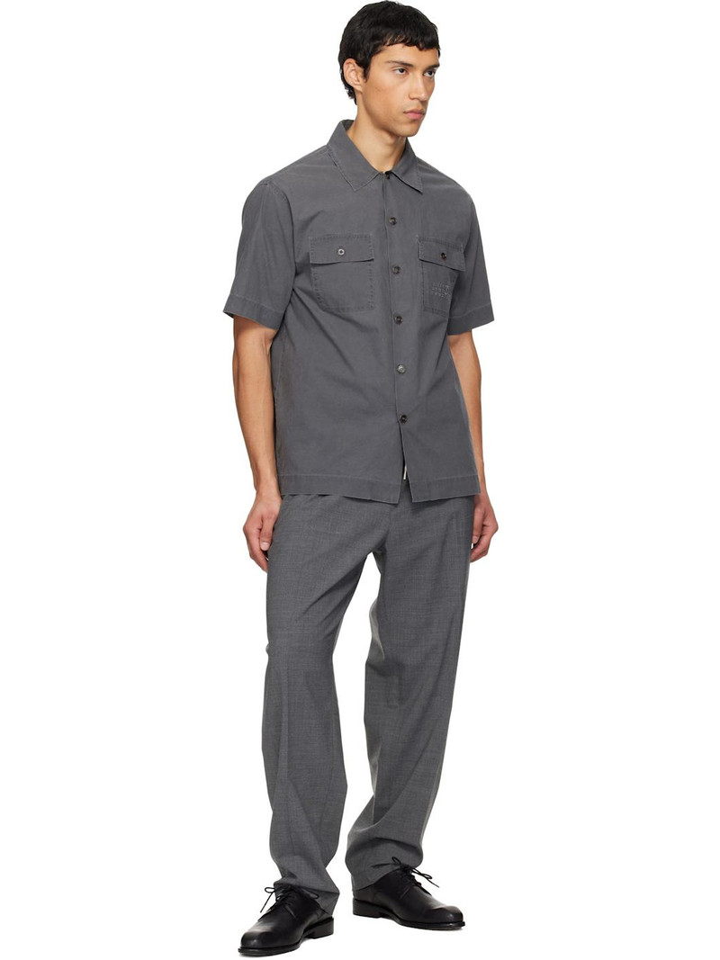 MM6 Maison Margiela Gray Drawstring Trousers outlook