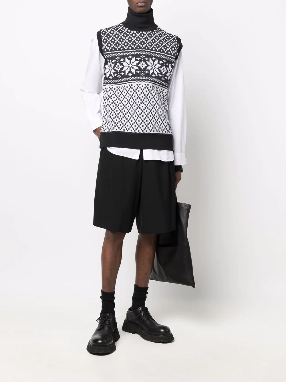 roll-neck sleeveless jumper - 3