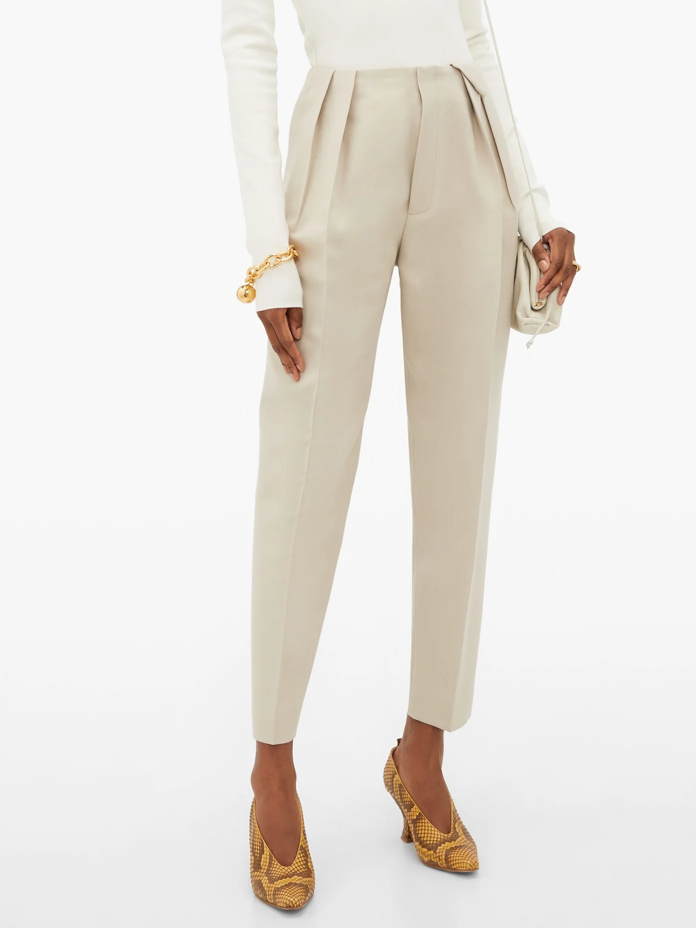 Tailored pleated wool trousers - 7