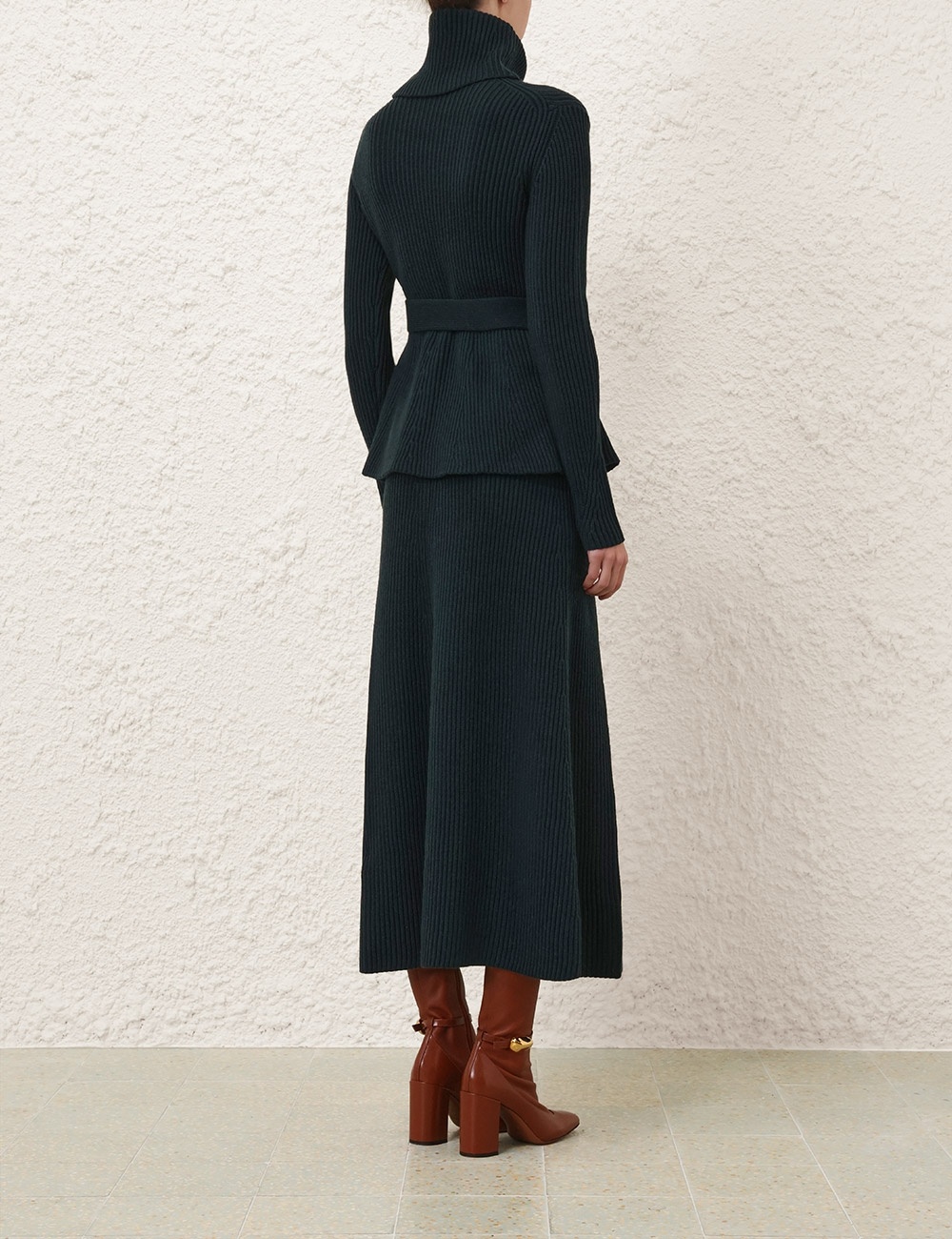 ILLUSTRATION PANELED RIB SKIRT - 4