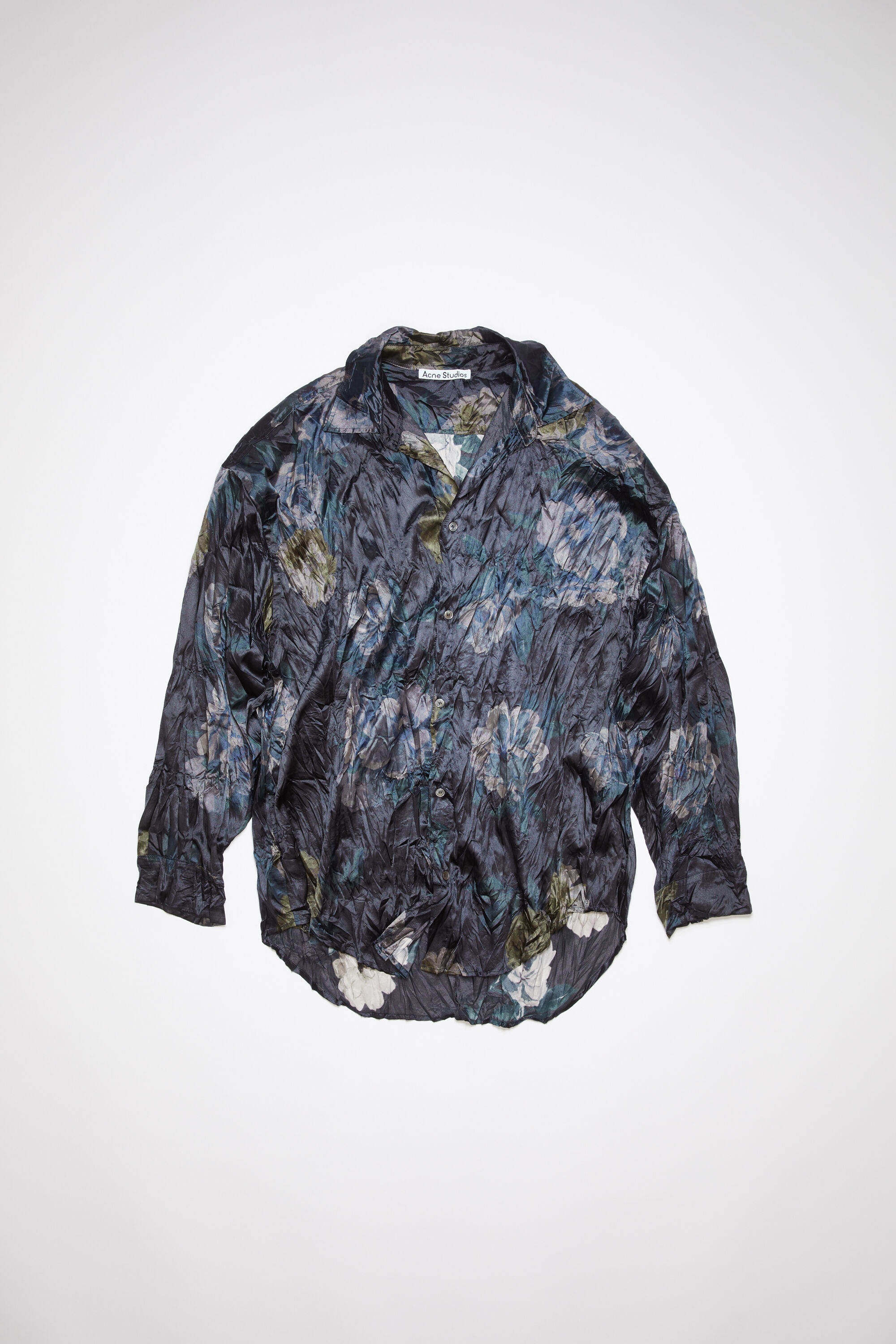 Printed button-up shirt - Navy - 6