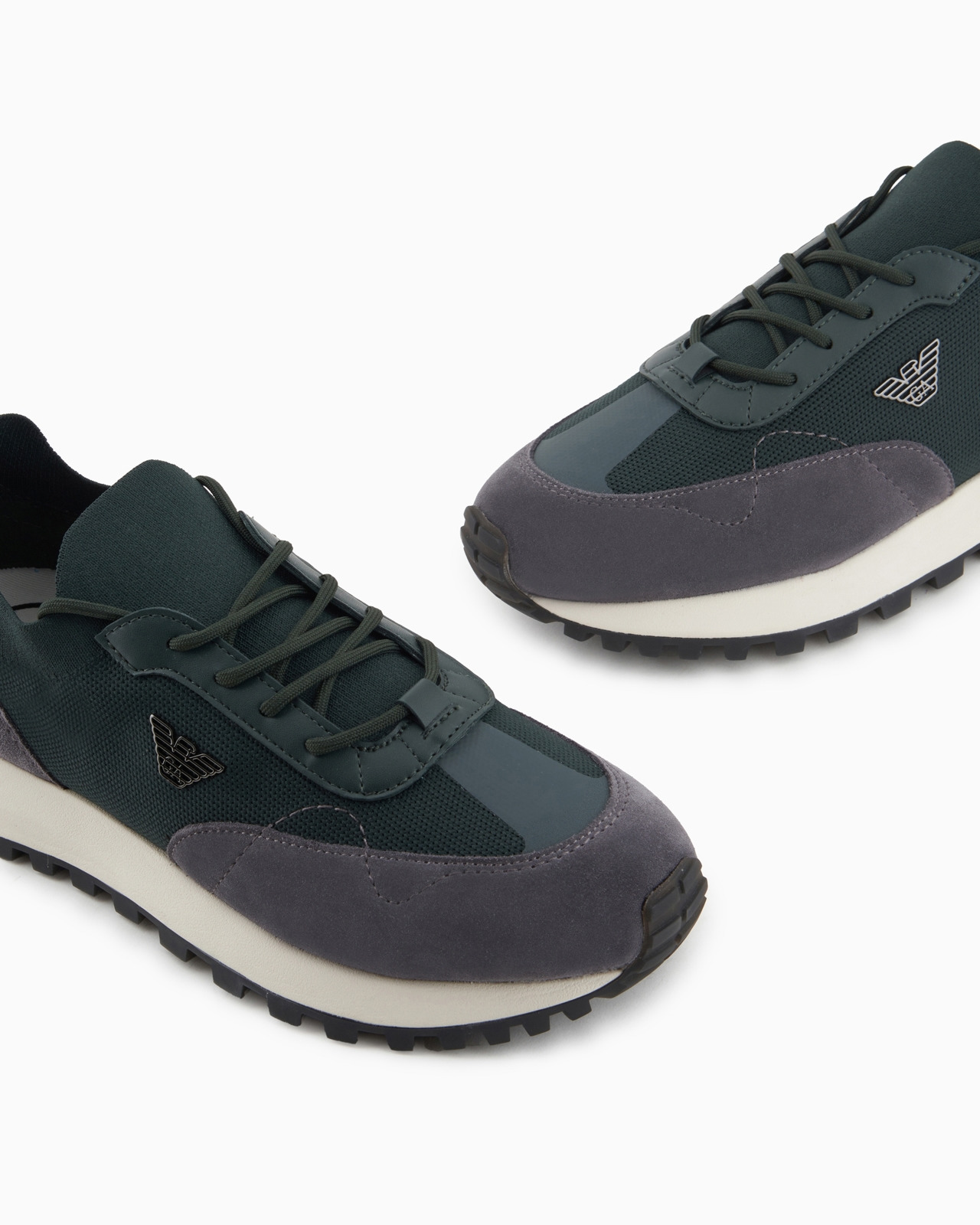 Knit sneakers with suede details - 5