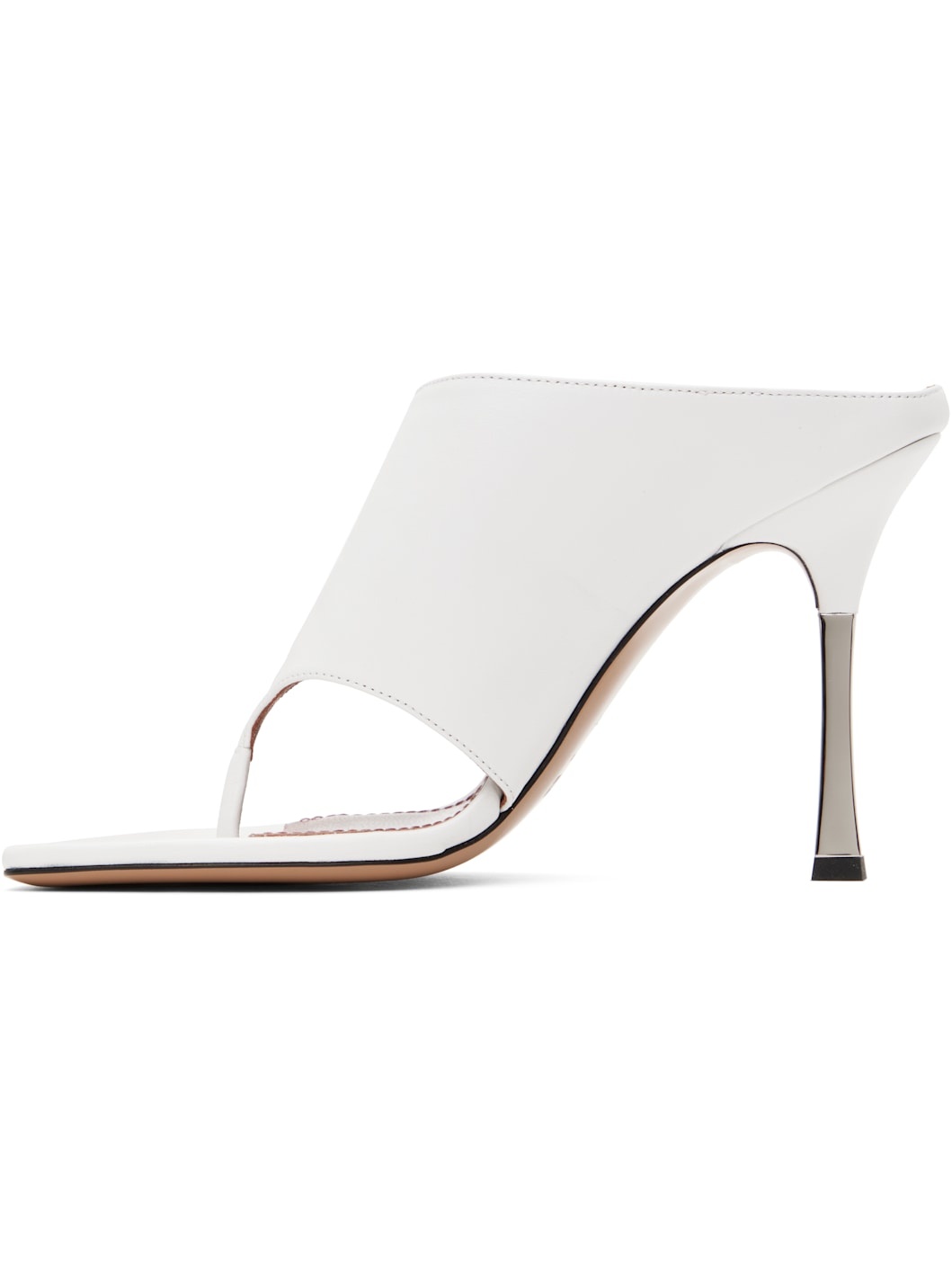 White Lorena Thong 100 Mules - 3