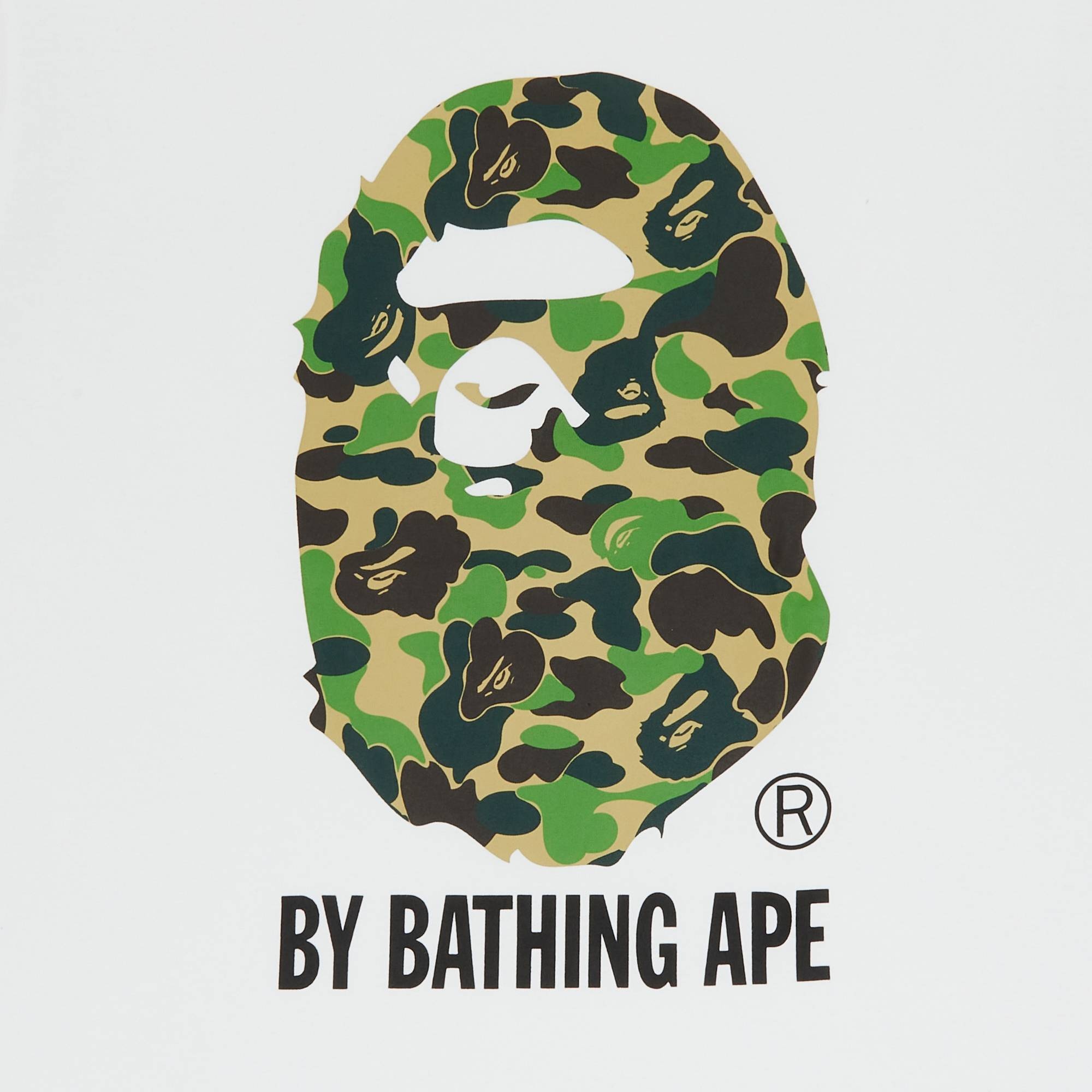 BAPE ABC Camo By Bathing Tee 'White/Green' - 3