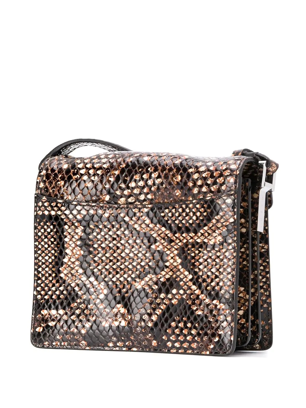 Trunk snakeskin-effect shoulder bag - 3