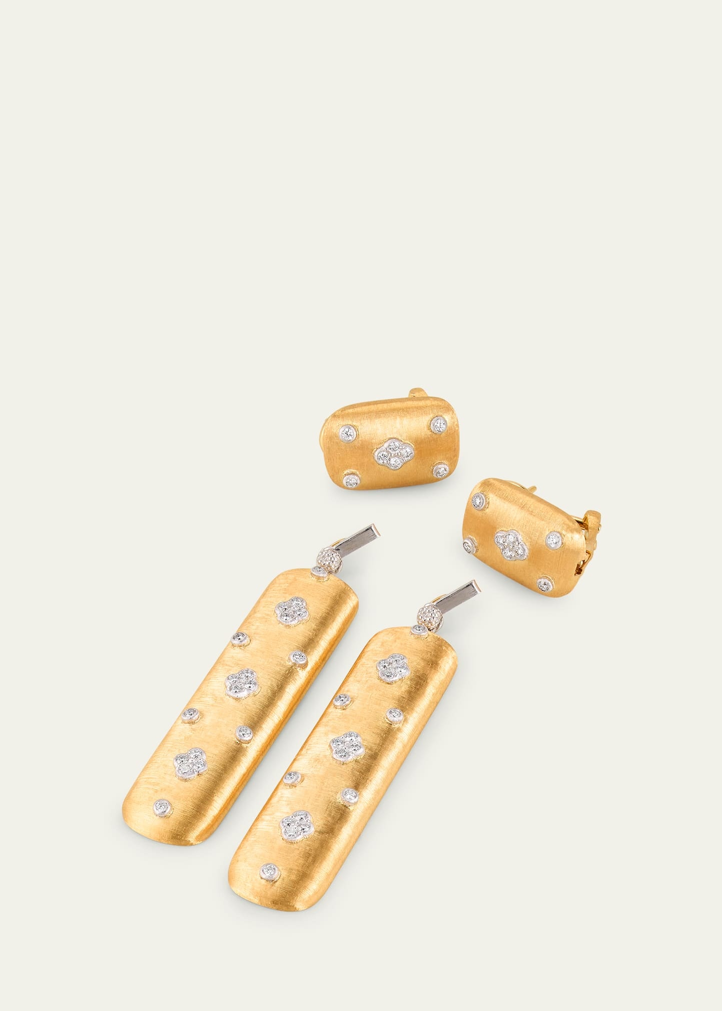 Macri AB Convertible Drop Earrings in 18K Gold with Diamonds - 3