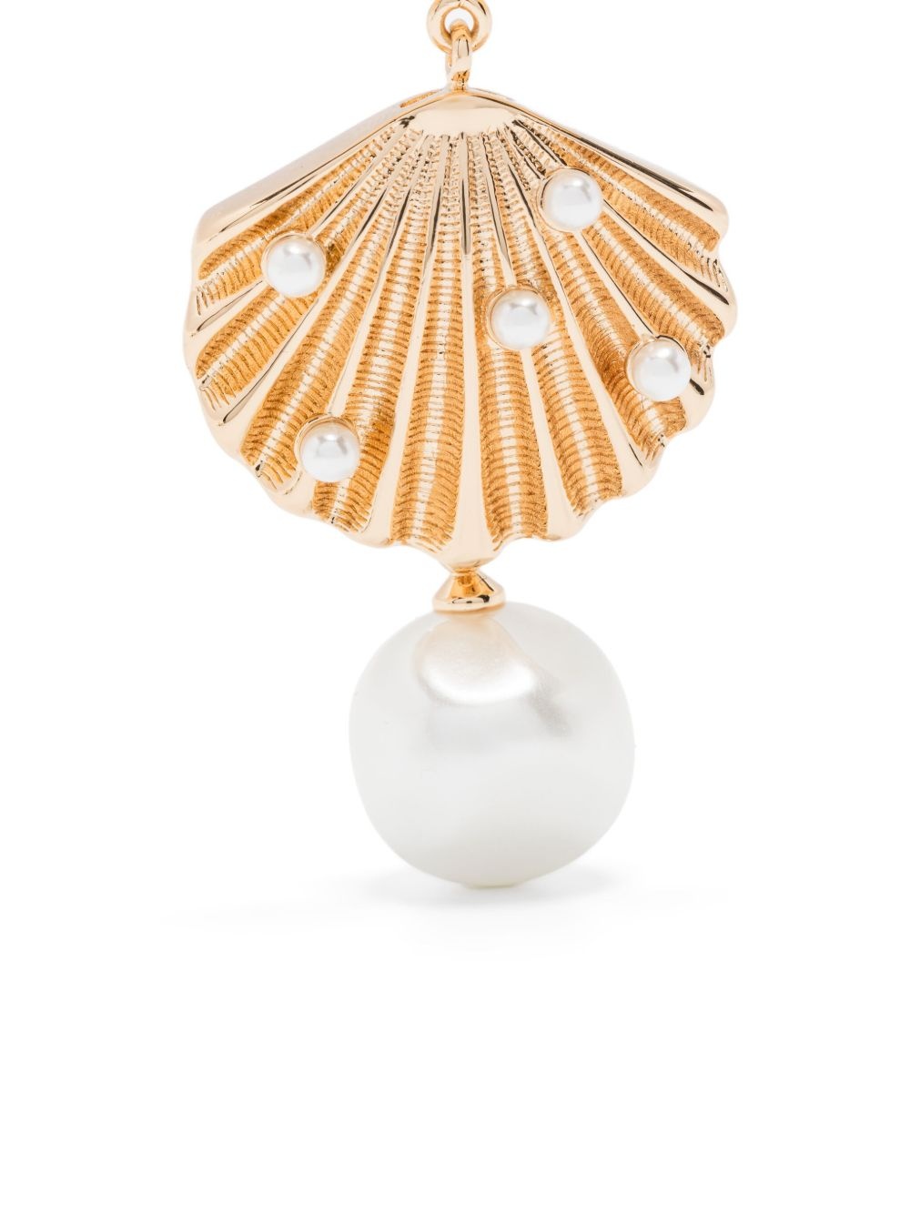 faux pearl-detail earrings - 3