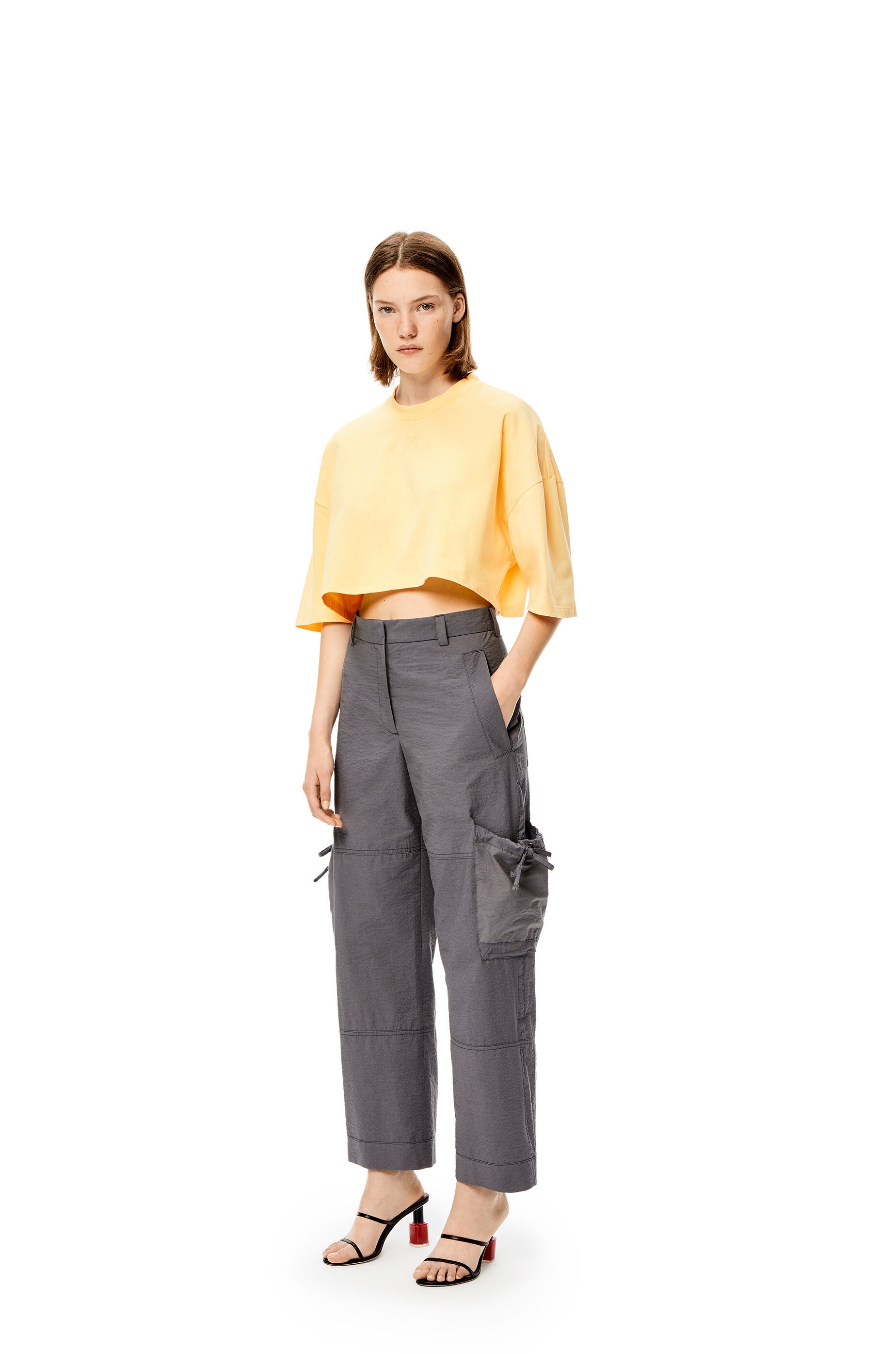 Cropped Anagram T-shirt in cotton - 2
