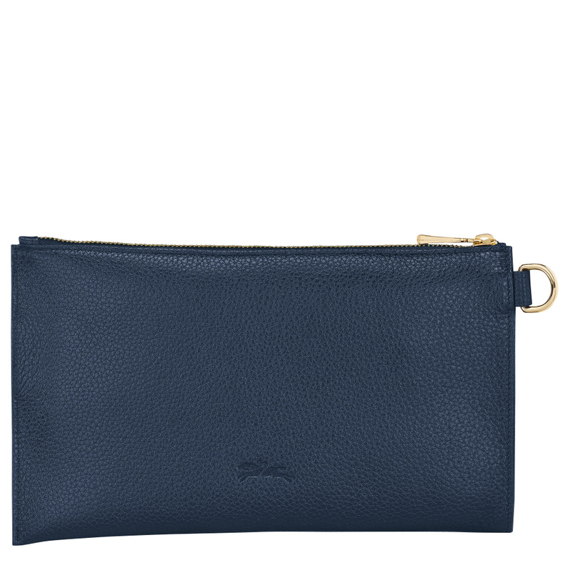 Le Foulonné Pouch Navy - Leather 3