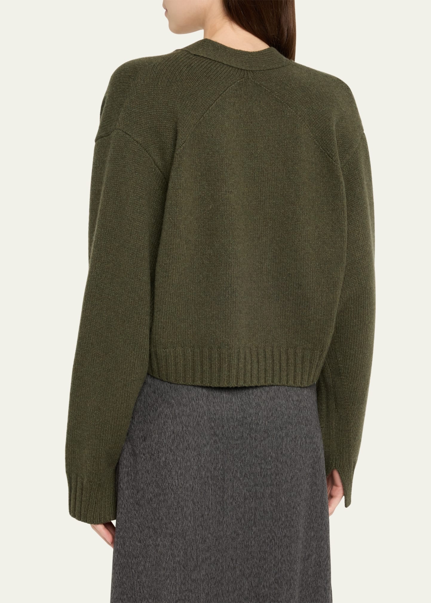 Sofia V-Neck Eco Cashmere Wool Cardigan - 3