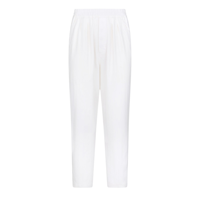 HERRINGBONE STRIPE PLEATED LOUNGE PANT 1
