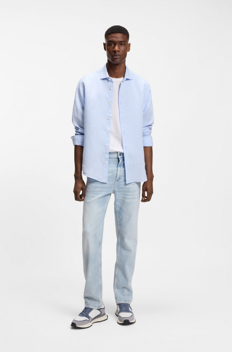 BOSS SUEDE-TRIM TRAINERS WITH DOUBLE B MONOGRAM outlook