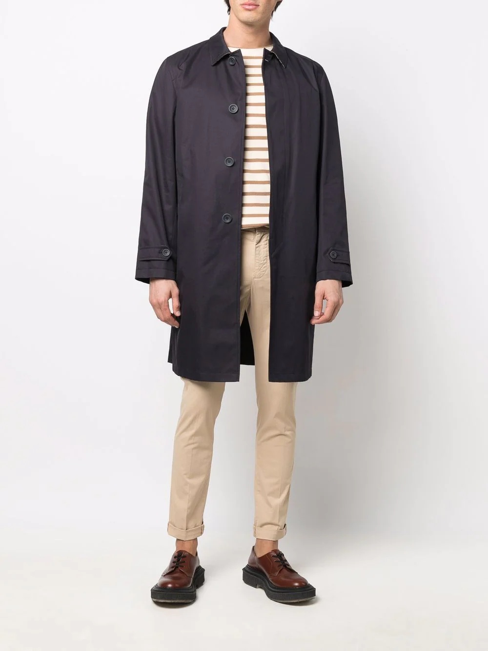 mid-length buttoned coat - 2