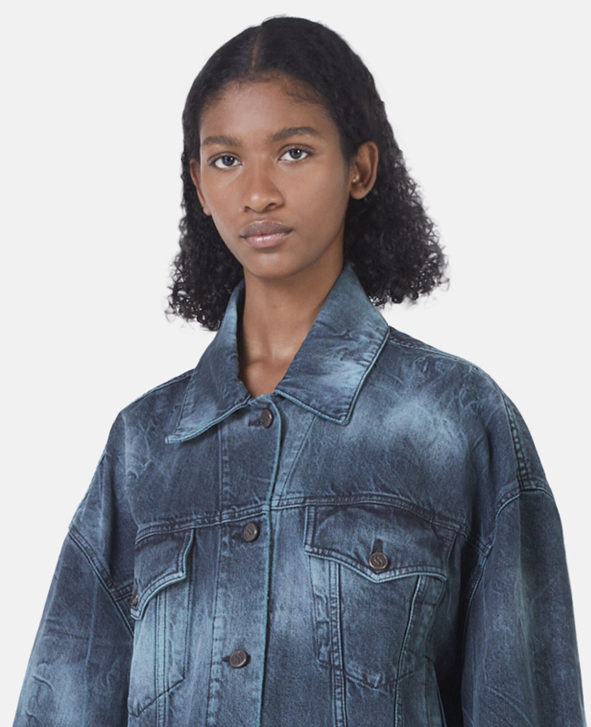 Tie-Dye Oversized Denim Jacket - 4