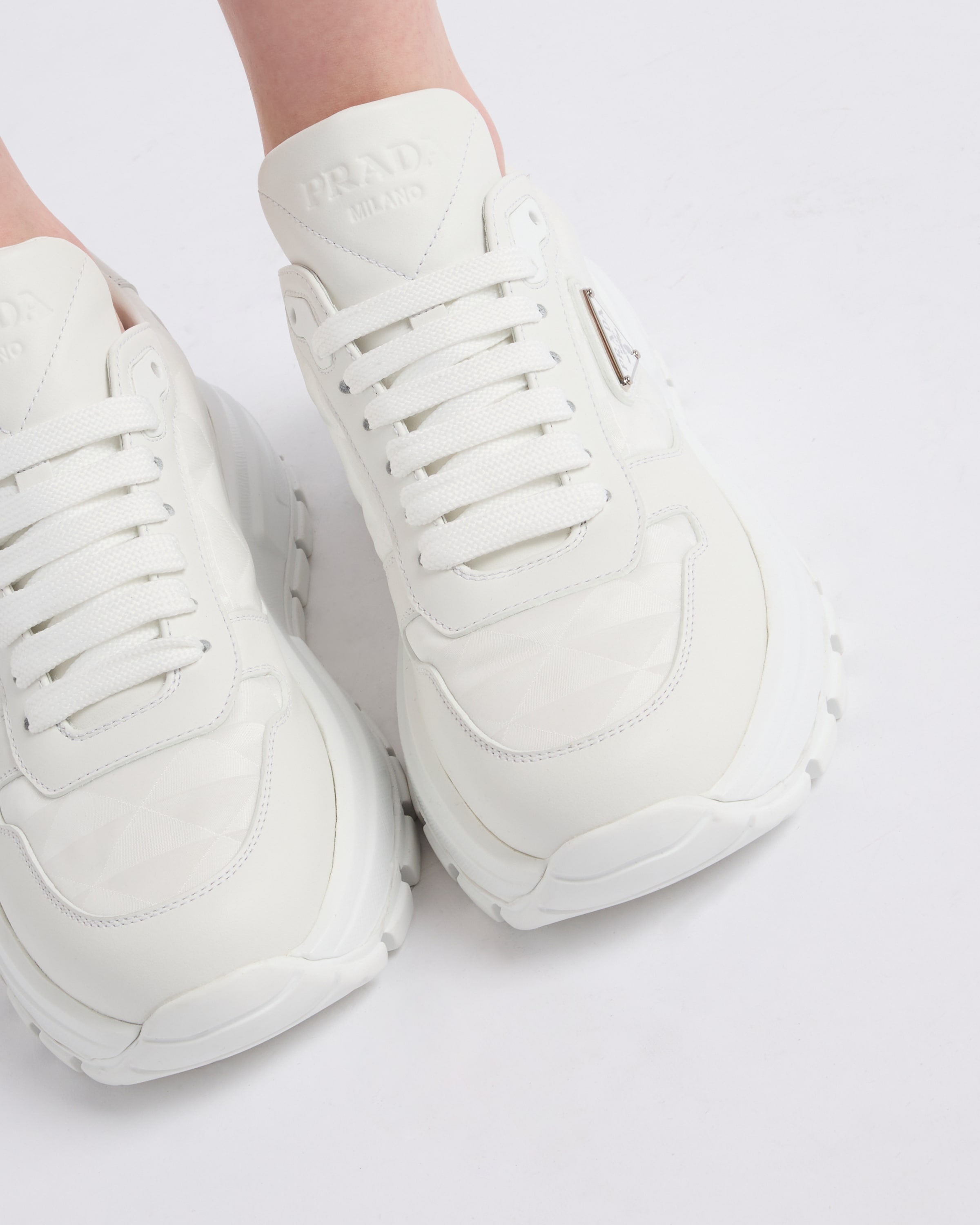PRAX 01 Re-Nylon and leather sneakers - 3