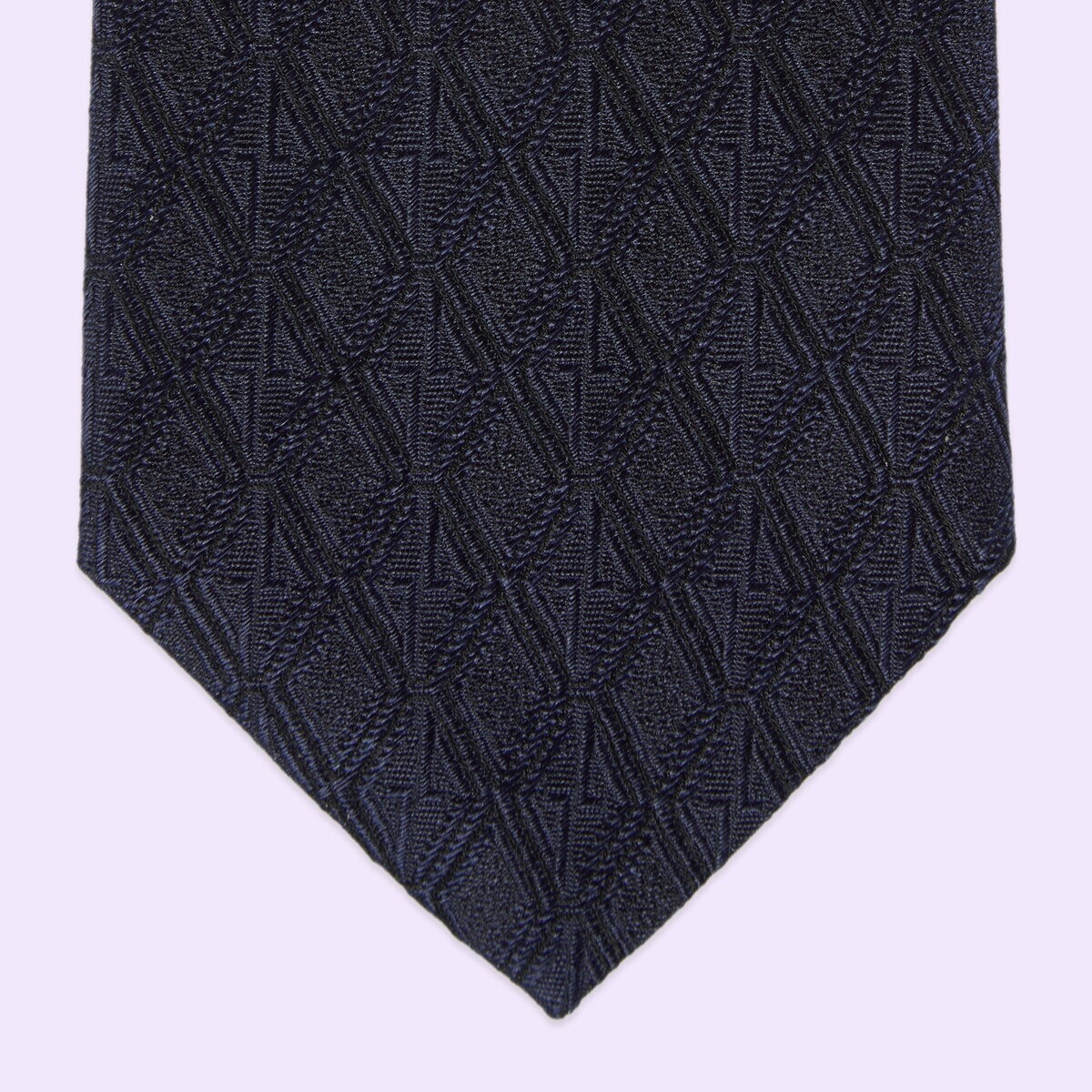 Geometric G silk jacquard tie - 4
