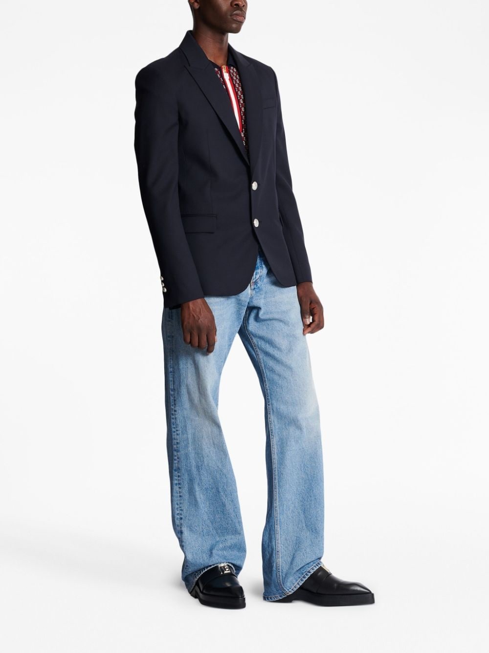 single-breasted wool blazer - 3
