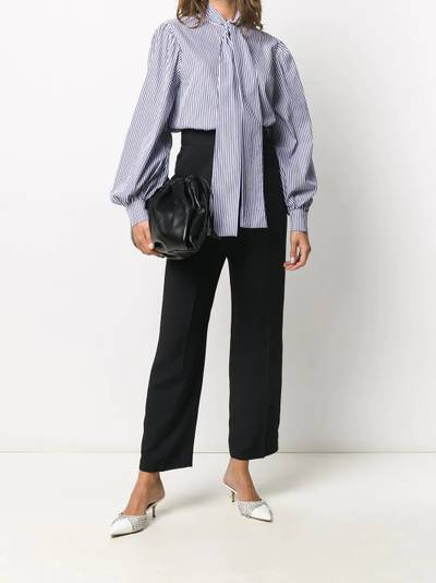 MSGM stripe-print pussy-bow blouse outlook