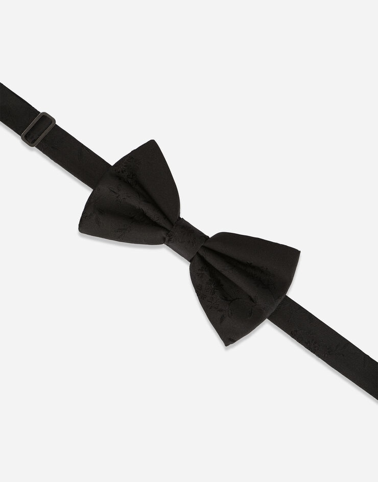 Tie-print silk jacquard bow tie - 2