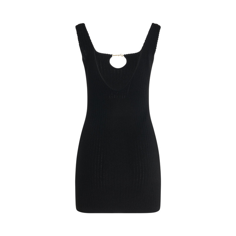 JACQUEMUS Sierra Lingerie Mini Dress in Black outlook