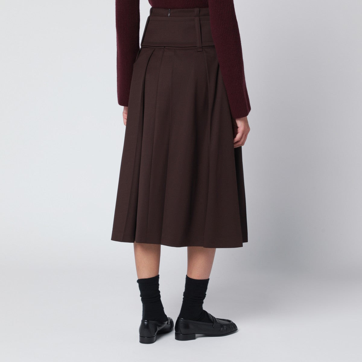 Patou midi skirt with belt - 2