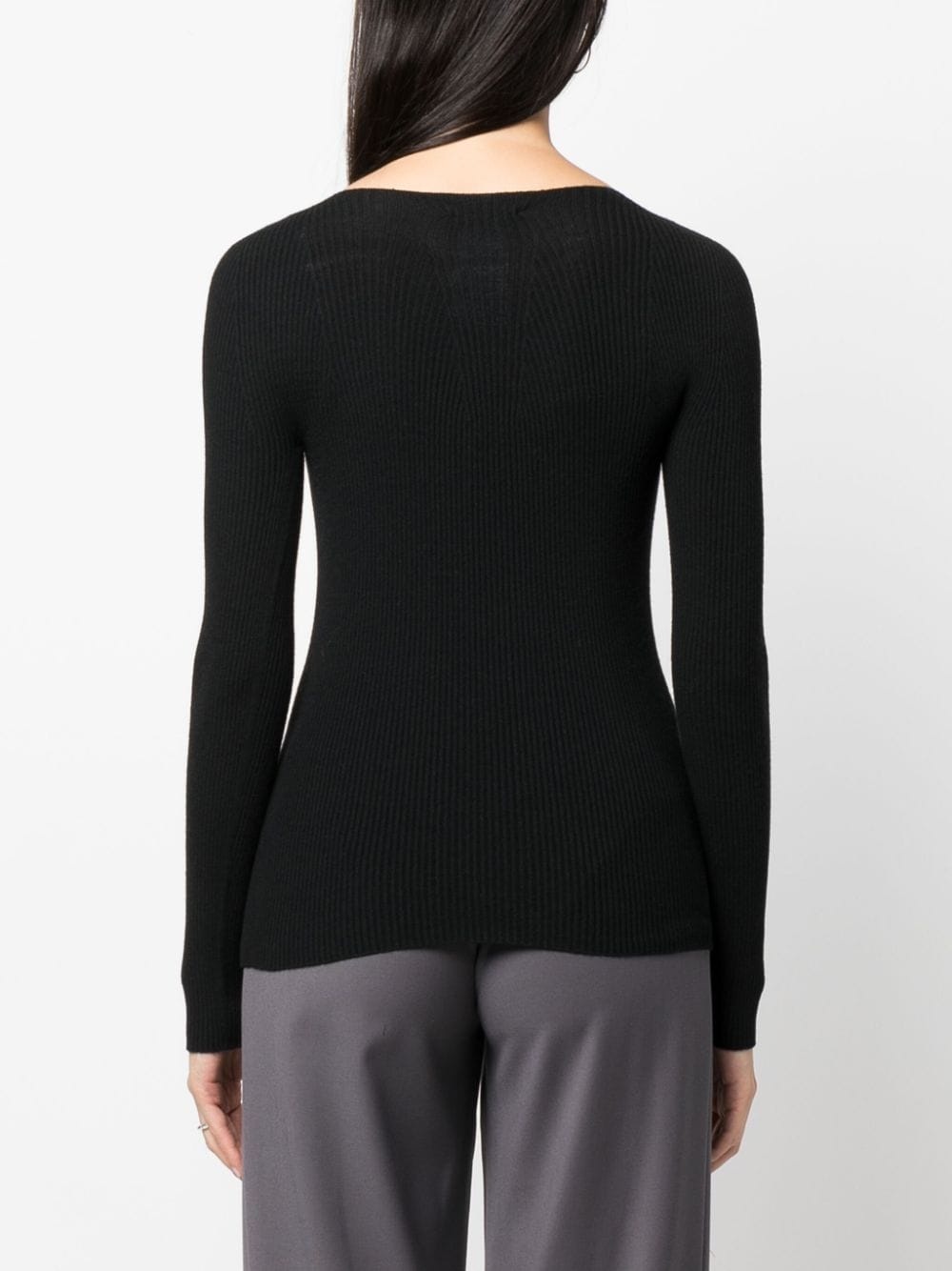 seamless ribbed-knit jumper - 4