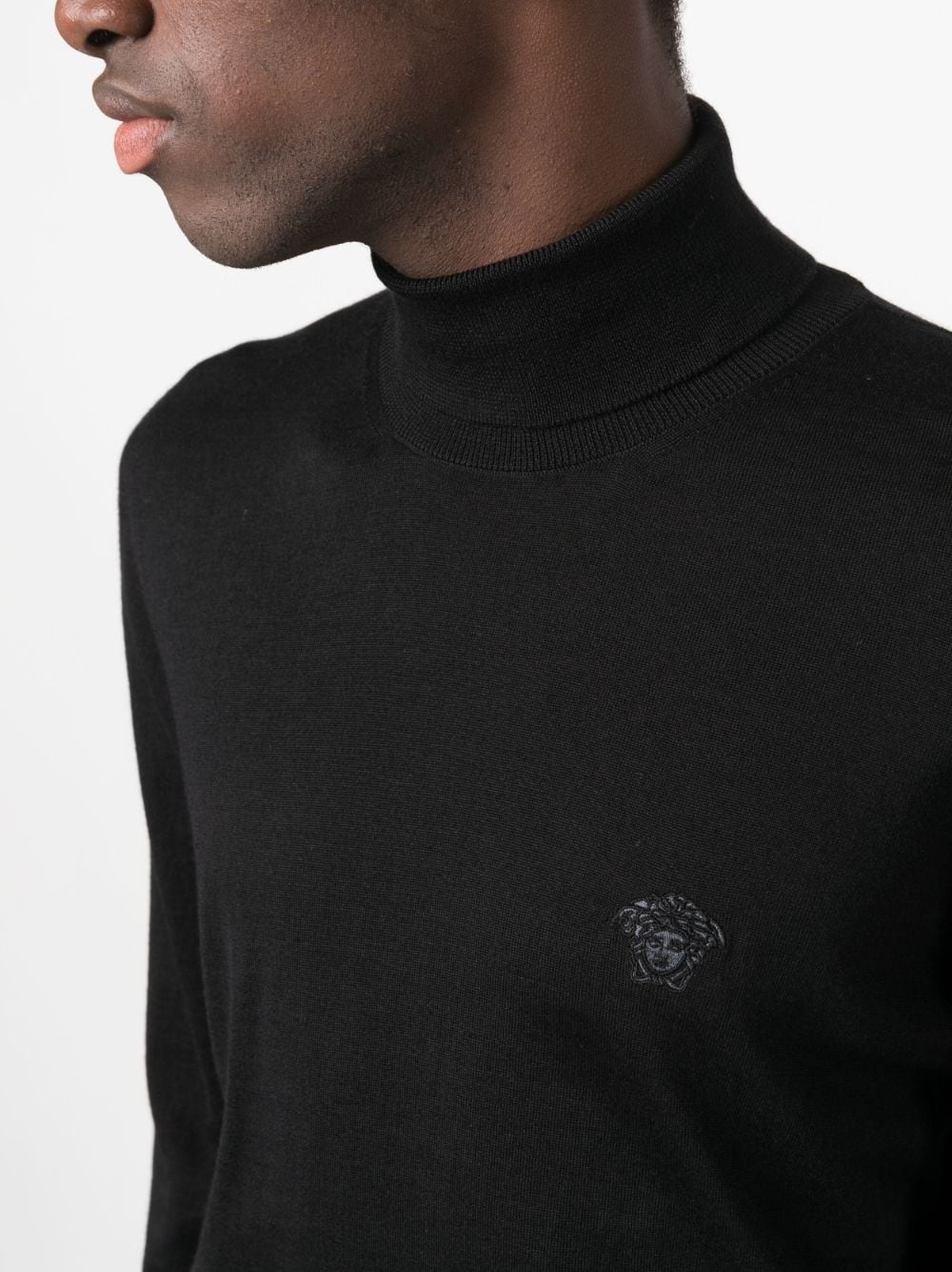 Medusa-patch roll-neck jumper - 5