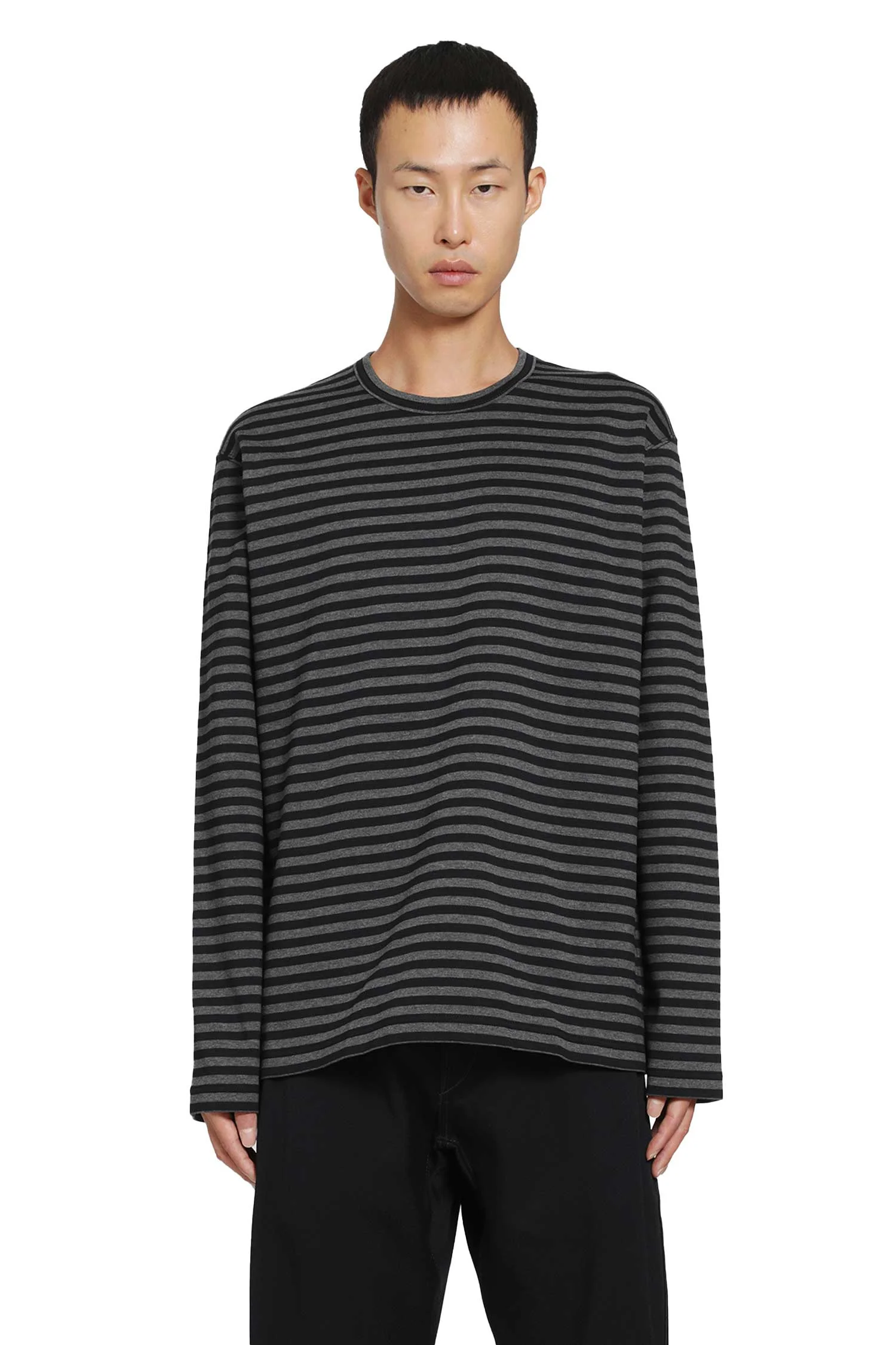 Striped Cotton Long Sleeeve T-shirt - 1