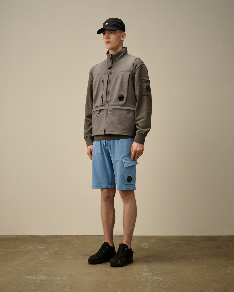C.P. Company Light Fleece Cargo Lens Shorts outlook